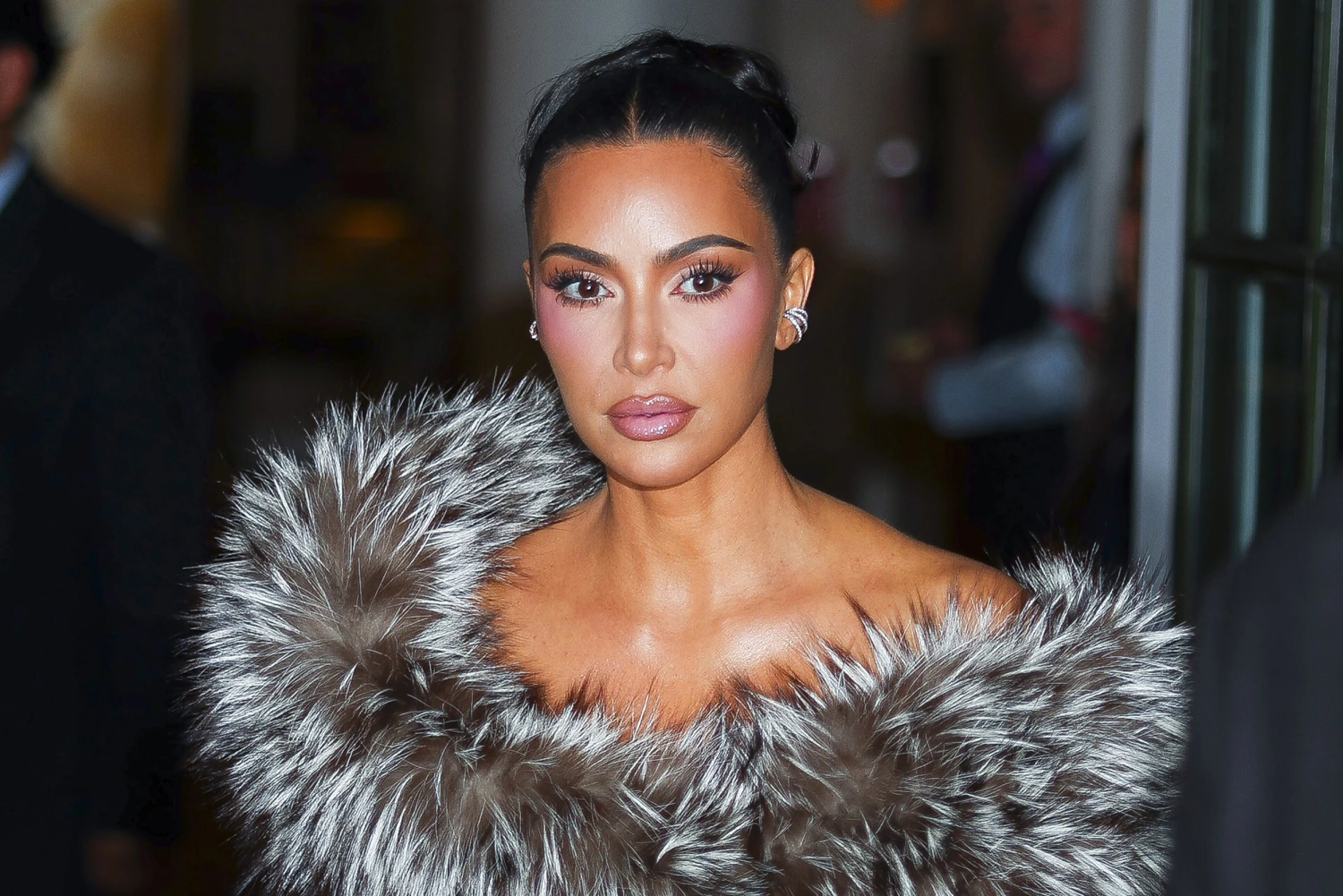 NEW YORK, NEW YORK - OCTOBER 27: Kim Kardashian seen in Midtown on October 27, 2025 in New York City.