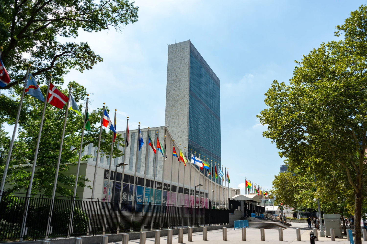 The United Nations Headquarters building.
