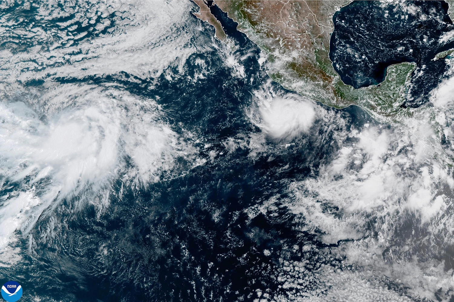 Hurricane Polo approaches the coast of southwestern Mexico on Sept. 21, 2026.