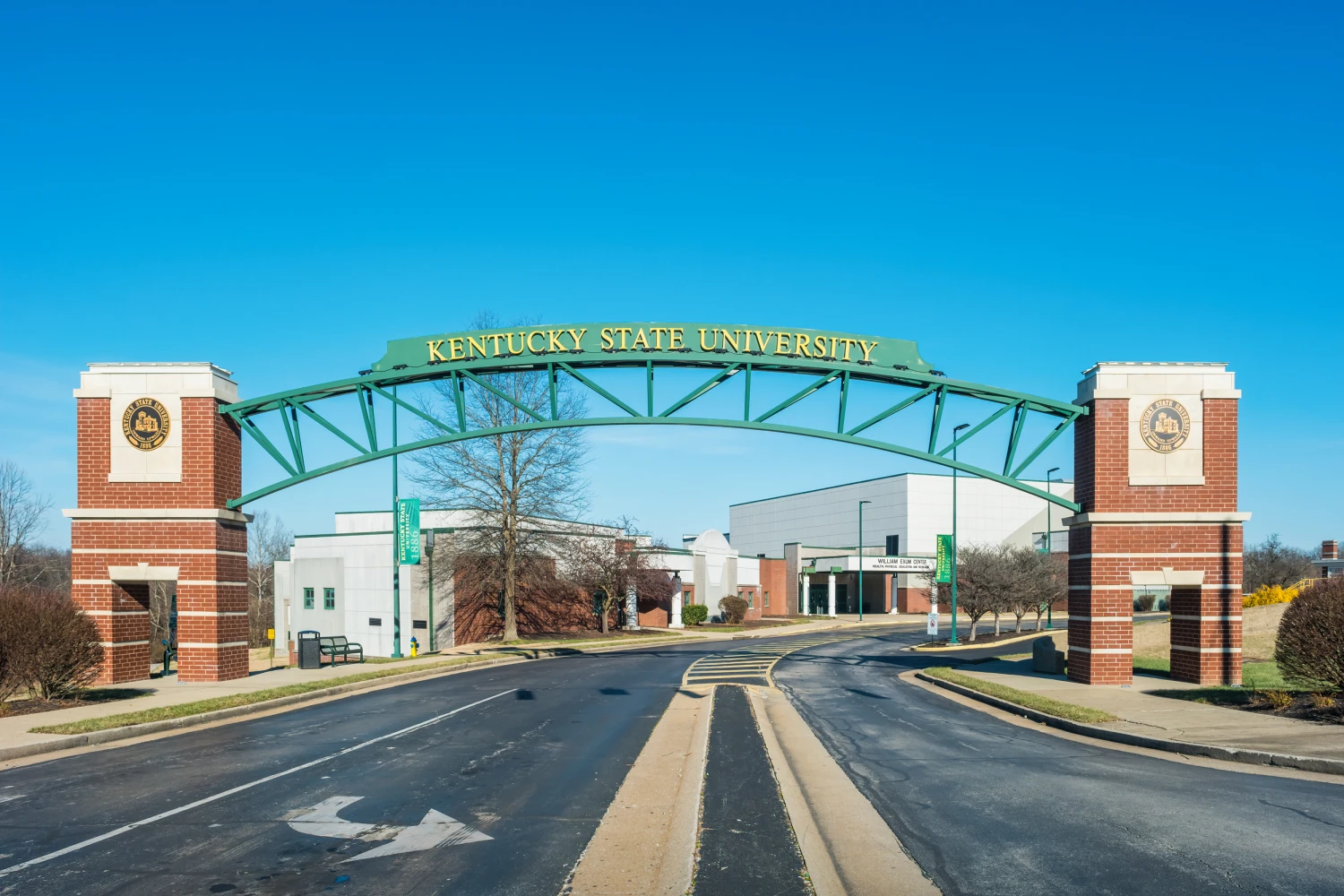 Kentucky State University campus in Frankfort Kentucky USA on a sunny day.