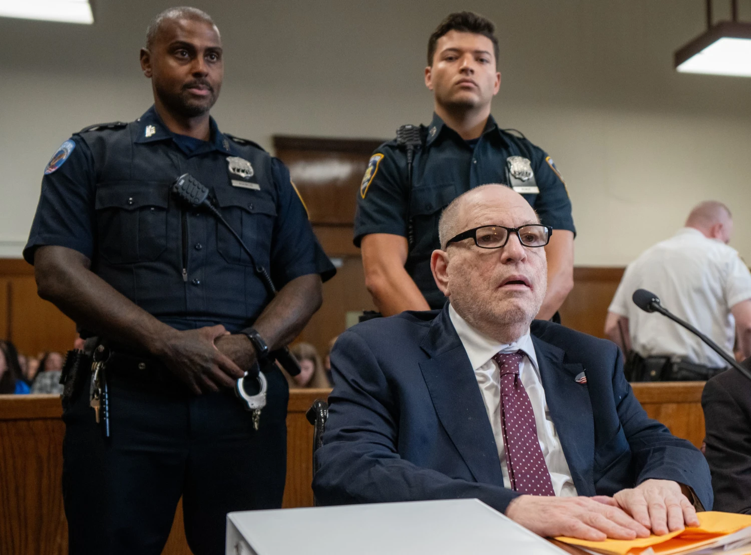 Harvey Weinstein in court for sentencing Wednesday, Sept. 23, 2026 in New York.