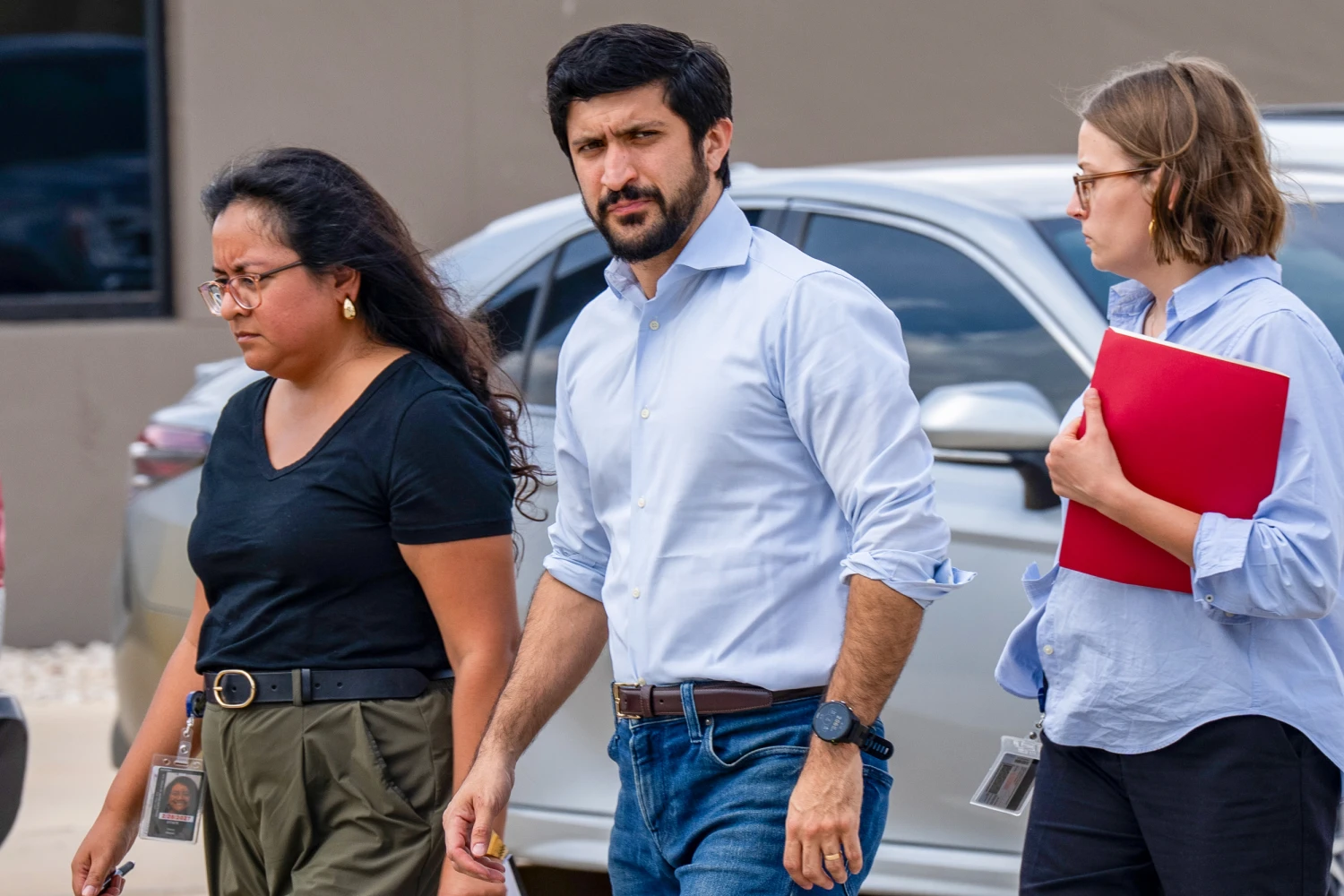 U.S. Representative Greg Casar at the South Texas ICE Processing Center in Pearsall on Sept. 23, 2026.