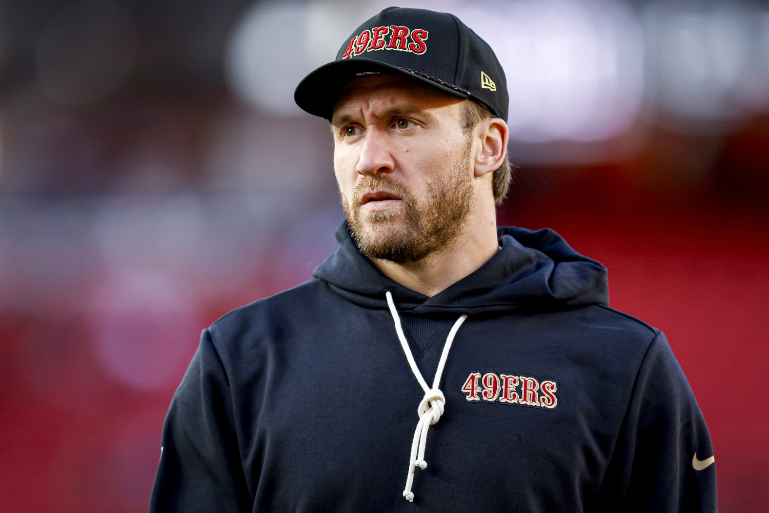 an Francisco 49ers fullback Kyle Juszczyk on Jan. 3, 2026, in Santa Clara, Calif.