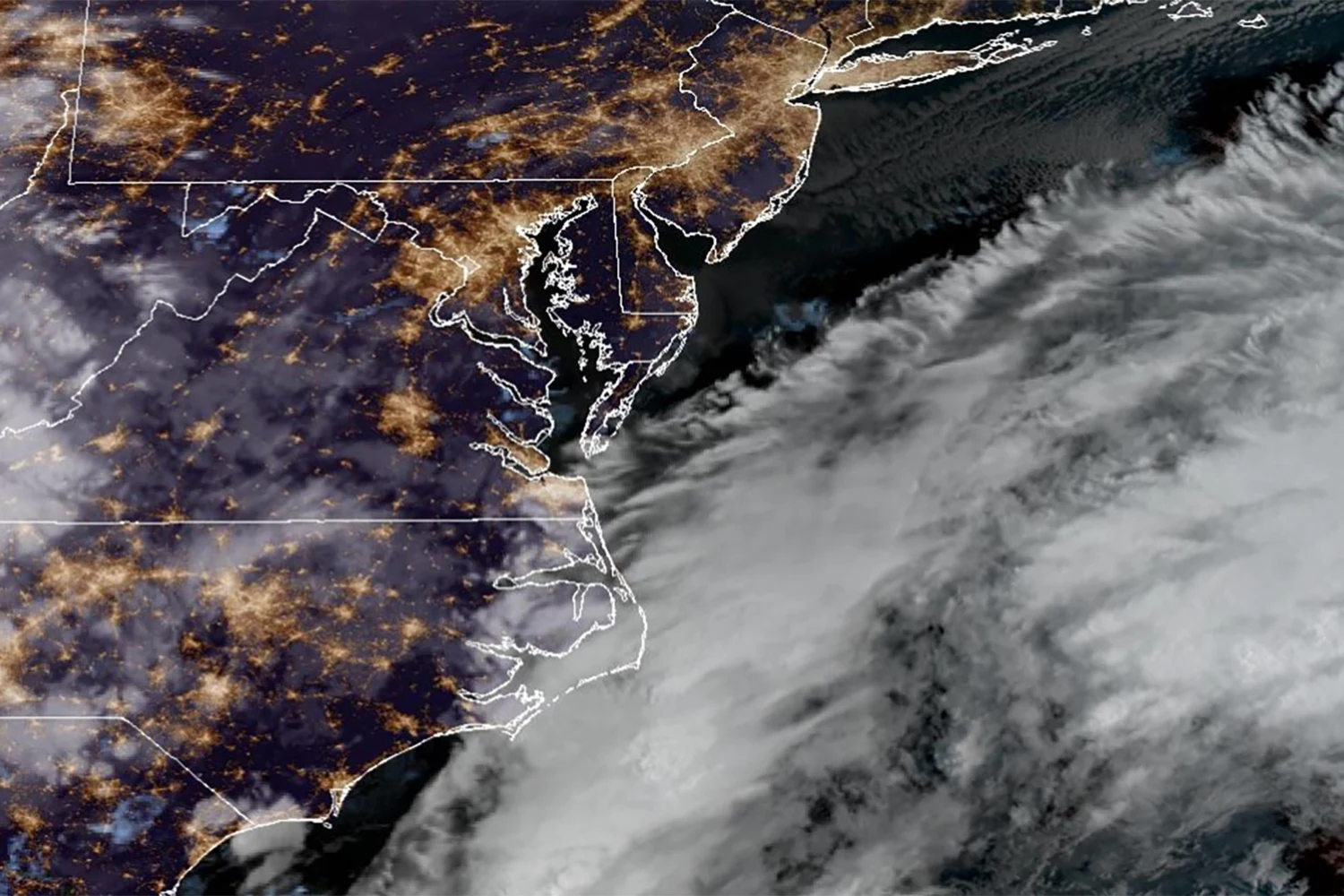 A Nor'easter builds along the coastal northeast on Sept. 24, 2026.