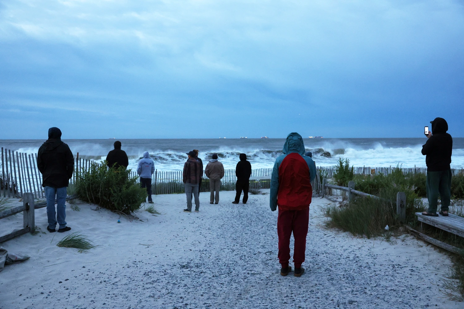 Lido Beach in New York on Friday morning.