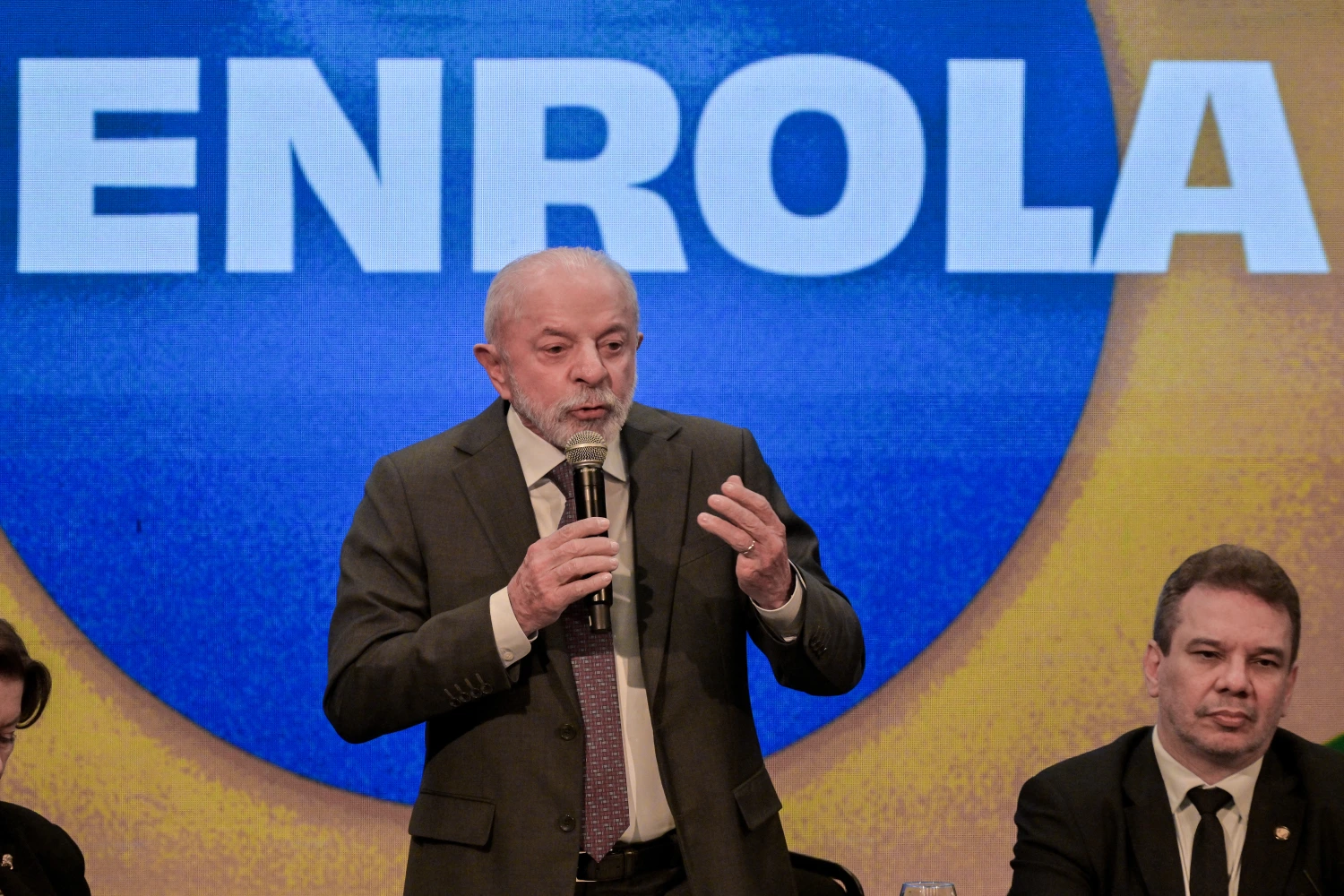Brazil's President Luiz Inácio Lula da Silva speaks during a ceremony to sign a provisional measure banning online sports betting platforms in Sao Paulo, Brazil, on Sept. 25.