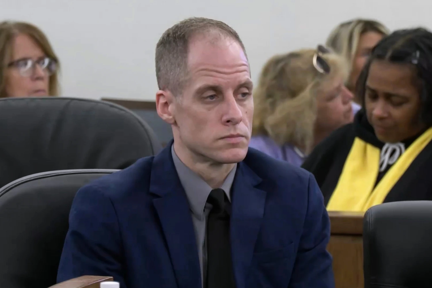 Caleb Flynn listens to court proceedings inside the Miami County Court of Common Pleas on Monday, Sept. 28, 2026, in Troy, Ohio.