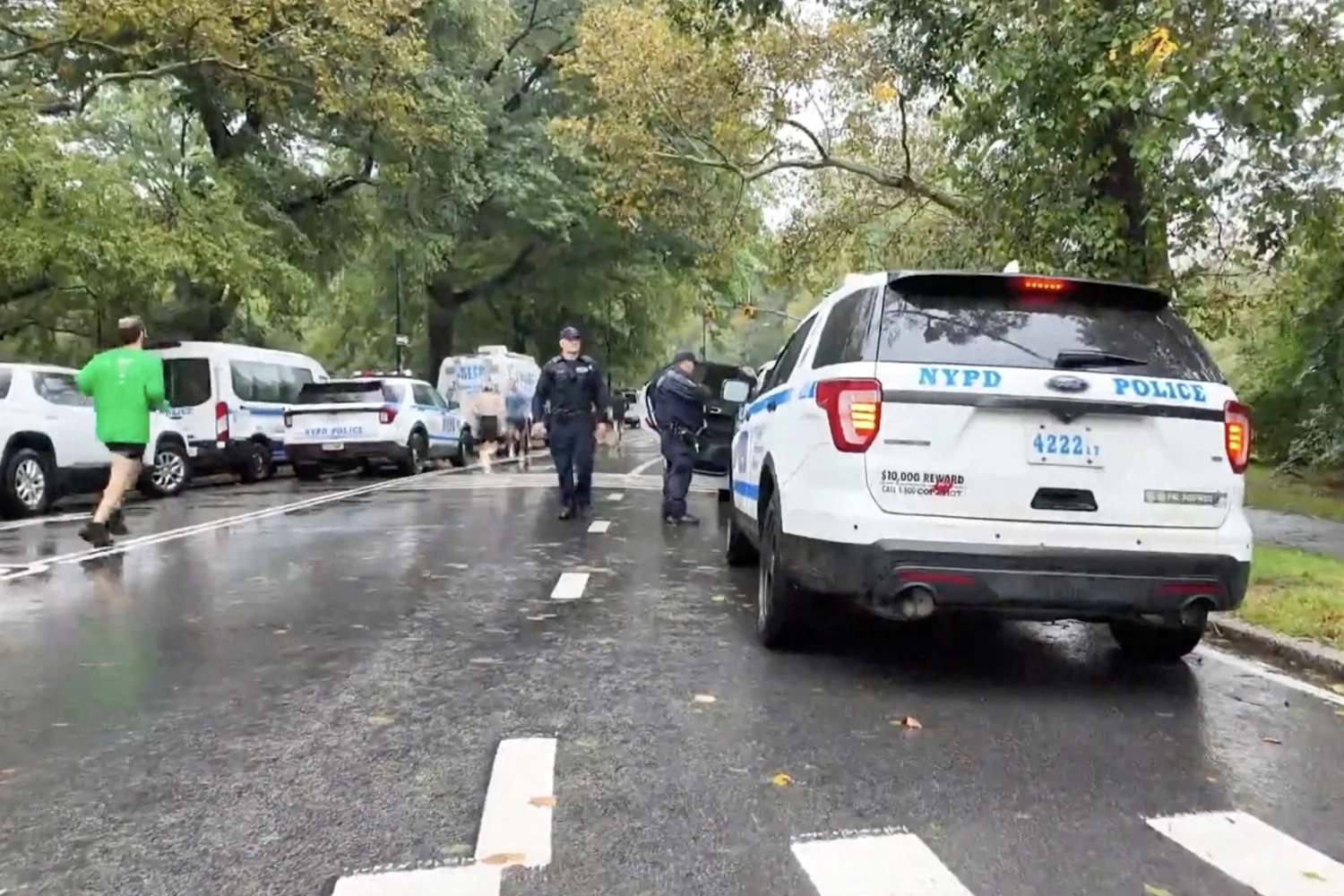 Police presence at Central Park on Sept. 27, 2026.