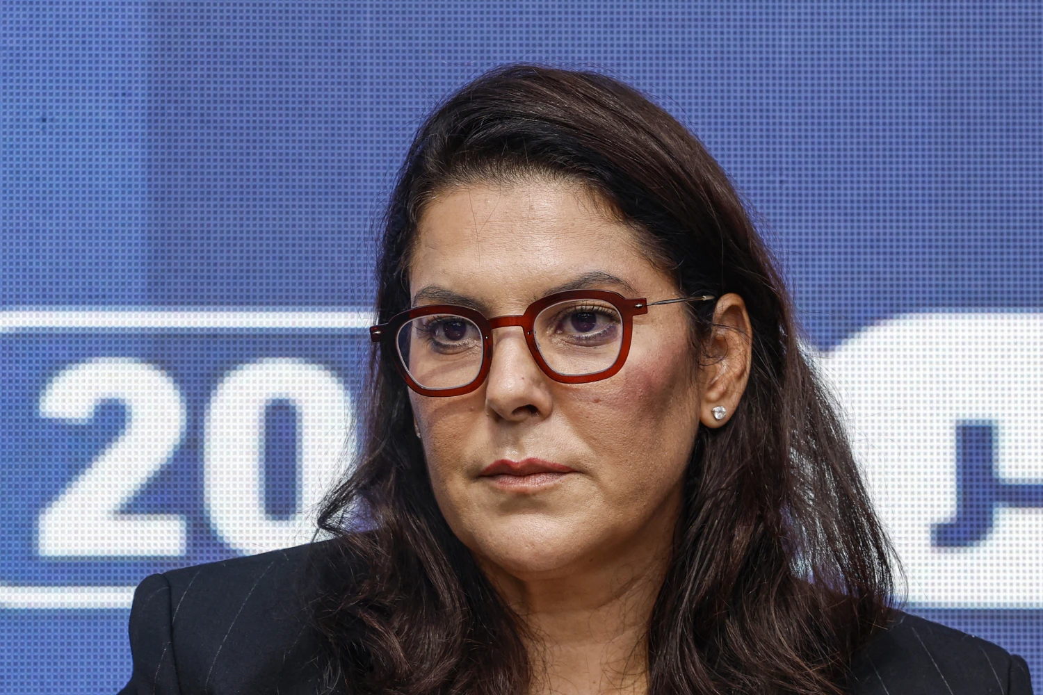 Member of the collective leadership of Morocco's Authenticity and Modernity Party (PAM), Fatima Ezzahra El Mansouri, who is also Morocco's Minister of National Planning, Urban Planning, Housing and Urban Policy and Mayor of Marrakesh, attends a press conference at the PAM headquarters in Rabat following the announcement of the provisional results of Morocco's legislative elections on September 24, 2026.