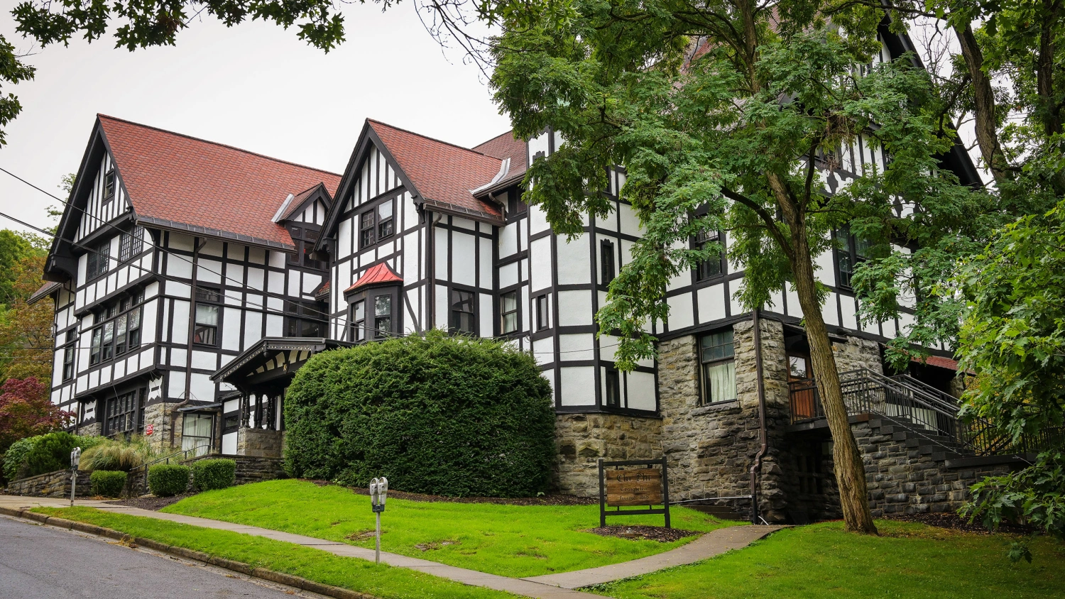 The Chi Phi fraternity house near the Cornell University campus in Ithaca, N.Y.