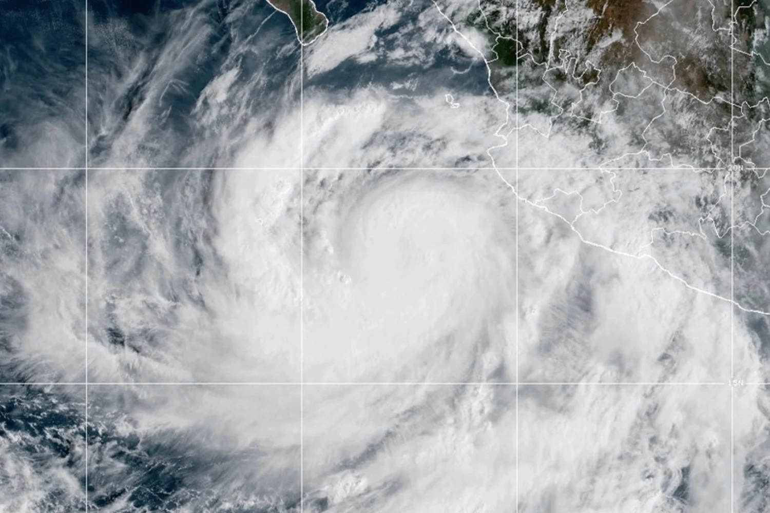 Hurricane Rachel in the Pacific Ocean off the western coast of Mexico on Sept. 30, 2026.