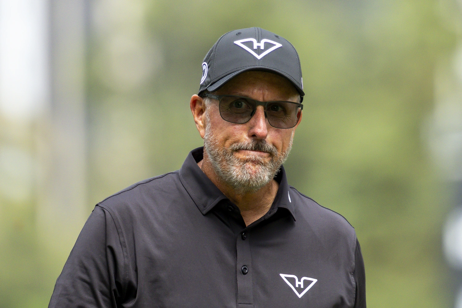 Phil Mickelson of United States reacts on day three final round of LIV Golf Hong Kong at The Hong Kong Golf Club on March 9, 2025 in Hong Kong, China.