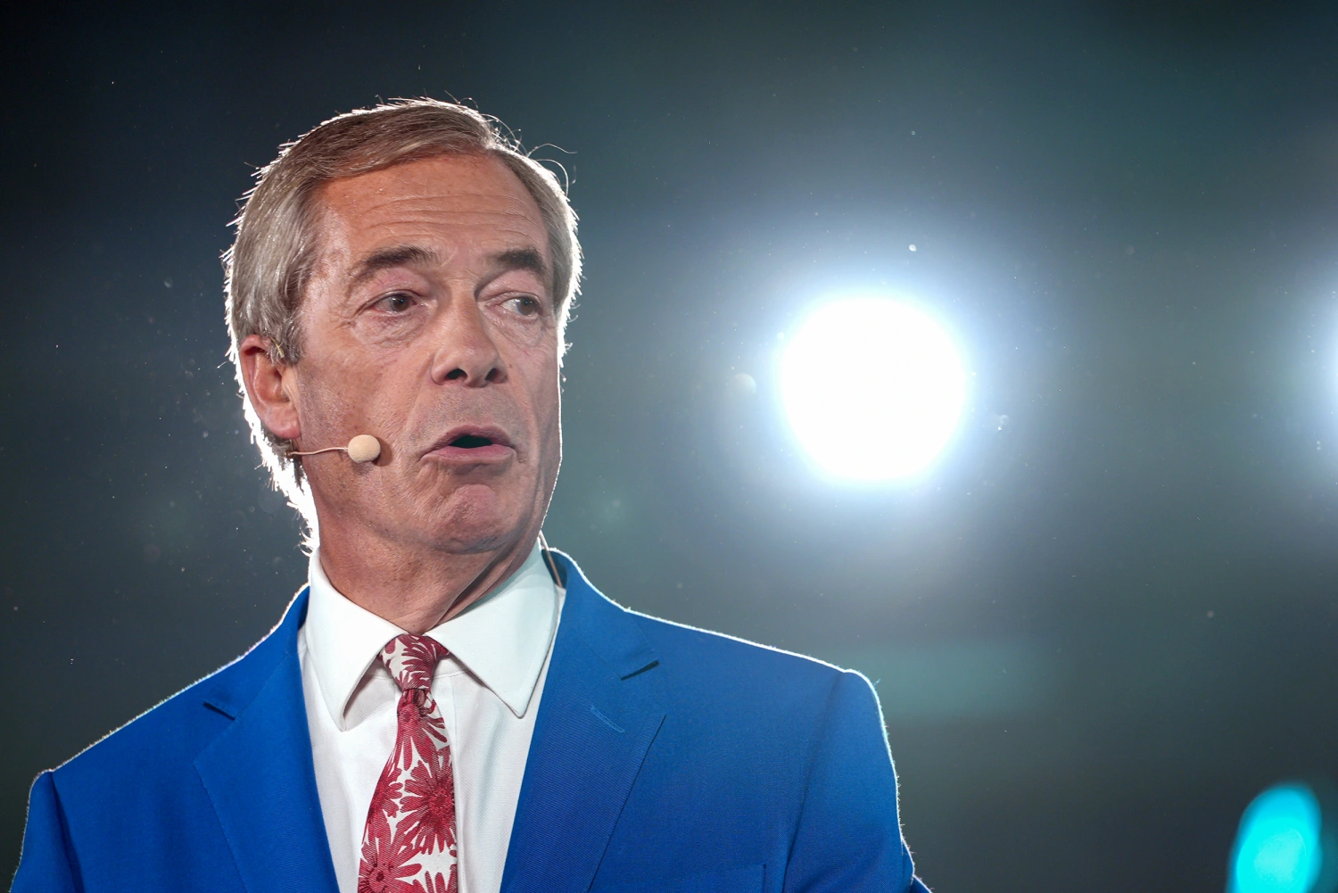 Nigel Farage on Oct. 1, 2026, in Doncaster, England.