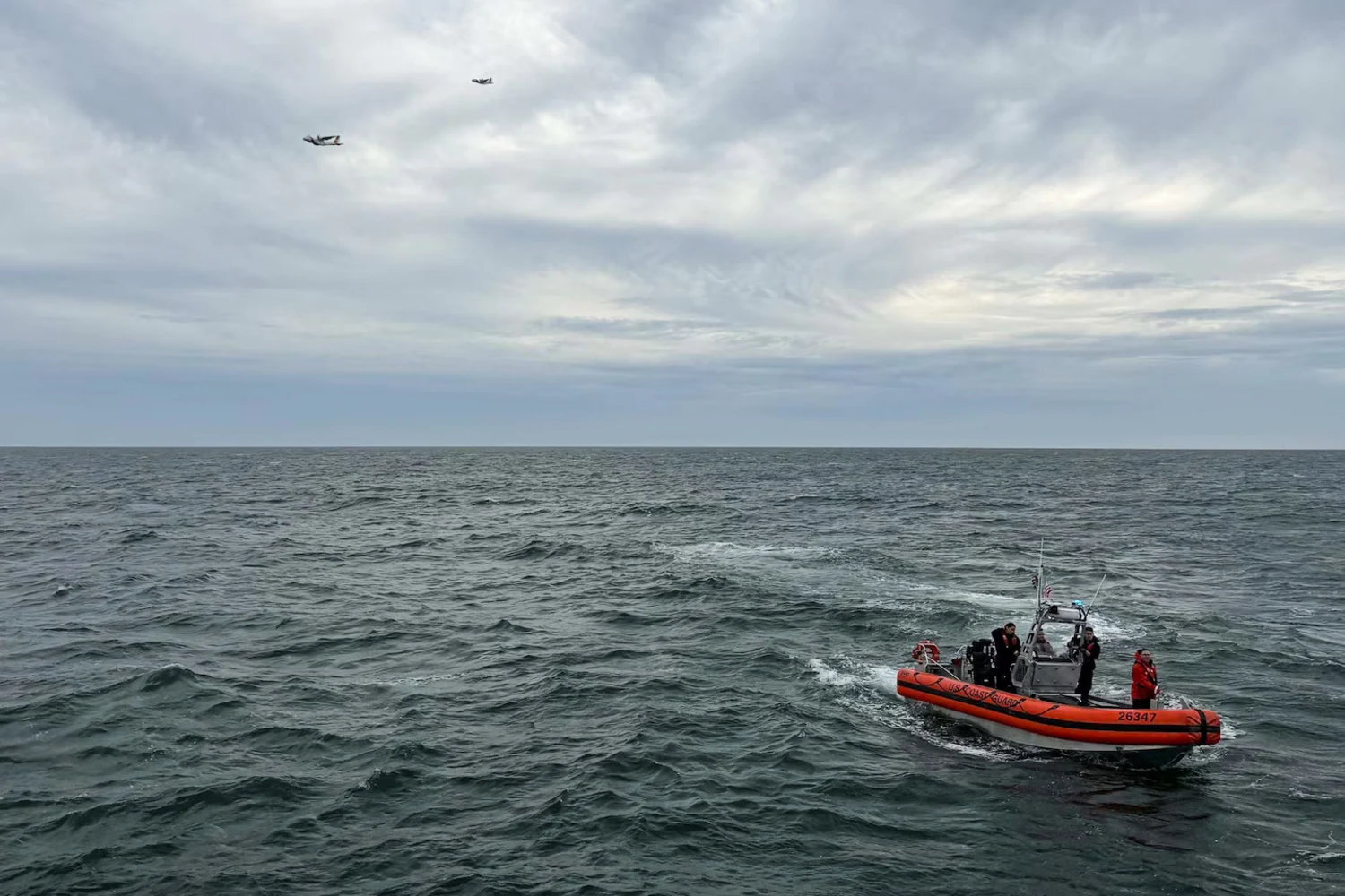 The U.S. Coast Guard is continuing to search for six people aboard a missing medical transport aircraft after search crews located a debris field confirmed to be from the aircraft off the coast of Nantucket on Oct. 3, 2026.