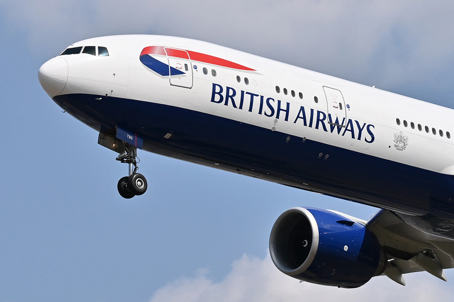 A British Airways Boeing 777 comes in to land at Heathrow Airport on August 10, 2025 in London.