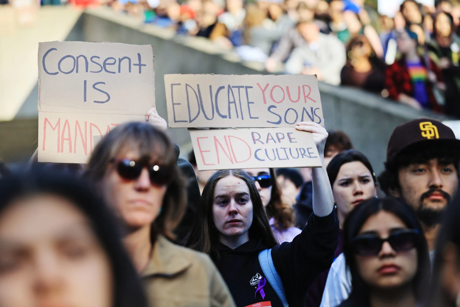 Cornell students rally on Oct. 5, 2026 rally against the university’s response to an alleged sexual assault.