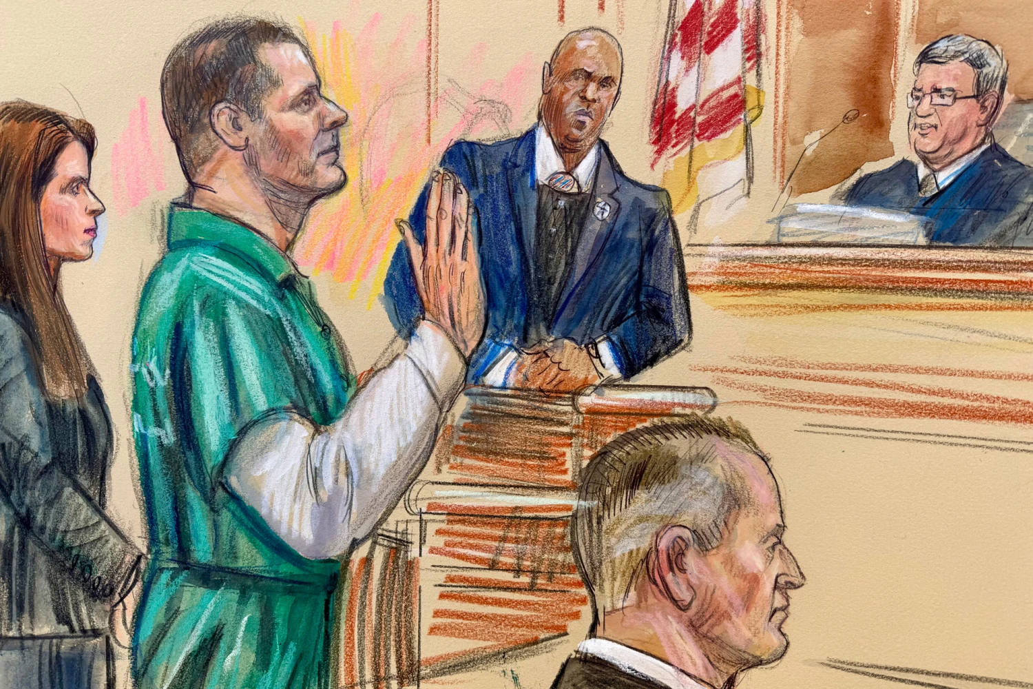 David Rush pleads guilty to one count of wire fraud in the Eastern District of Virginia on Tuesday.