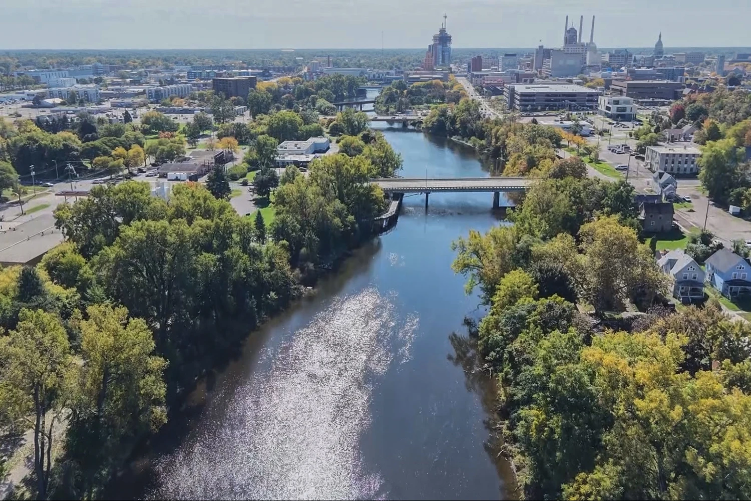 Lansing river in Michigan.