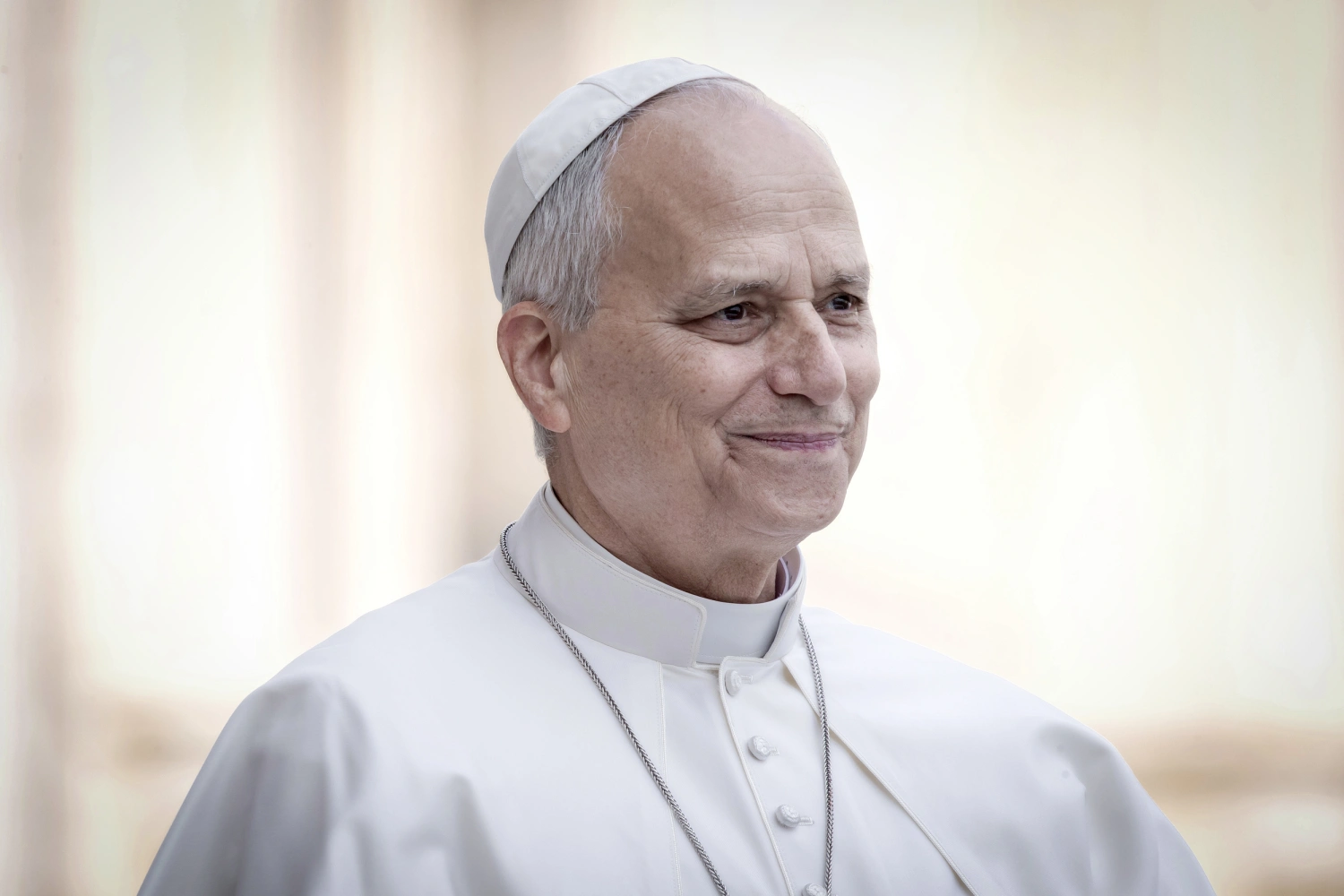 Pope Leo XIV in St. Peter's Square at the Vatican on Oct. 7, 2026.