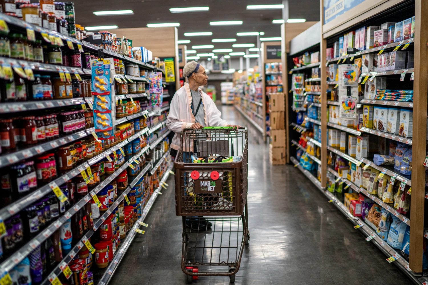 A local shopper searches for baking products Sept. 21, 2026, in South Burlington, Vt.