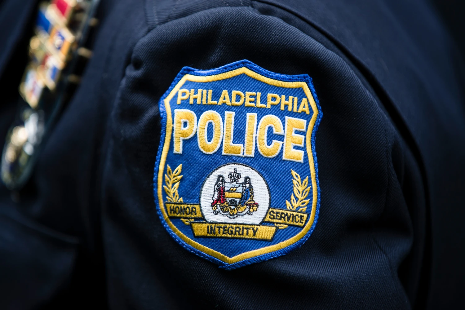 A Philadelphia Police department patch in Philadelphia on May 3, 2017.
