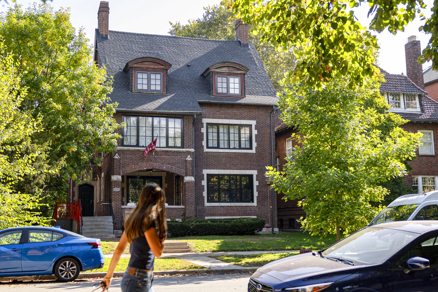 The Alpha Epsilon Pi fraternity house near the University of Chicago campus on Oct. 12, 2026.