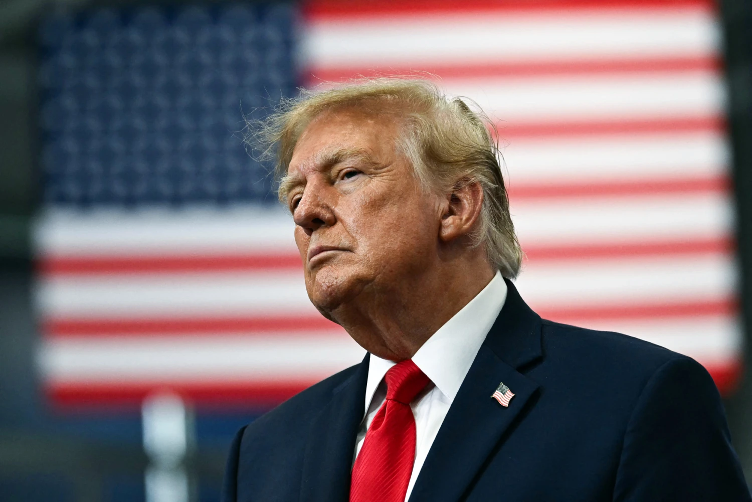 President Donald Trump during a campaign rally at Curtis D. Menard Memorial Sports Center in Wasilla, Alaska, on Oct. 13, 2026.