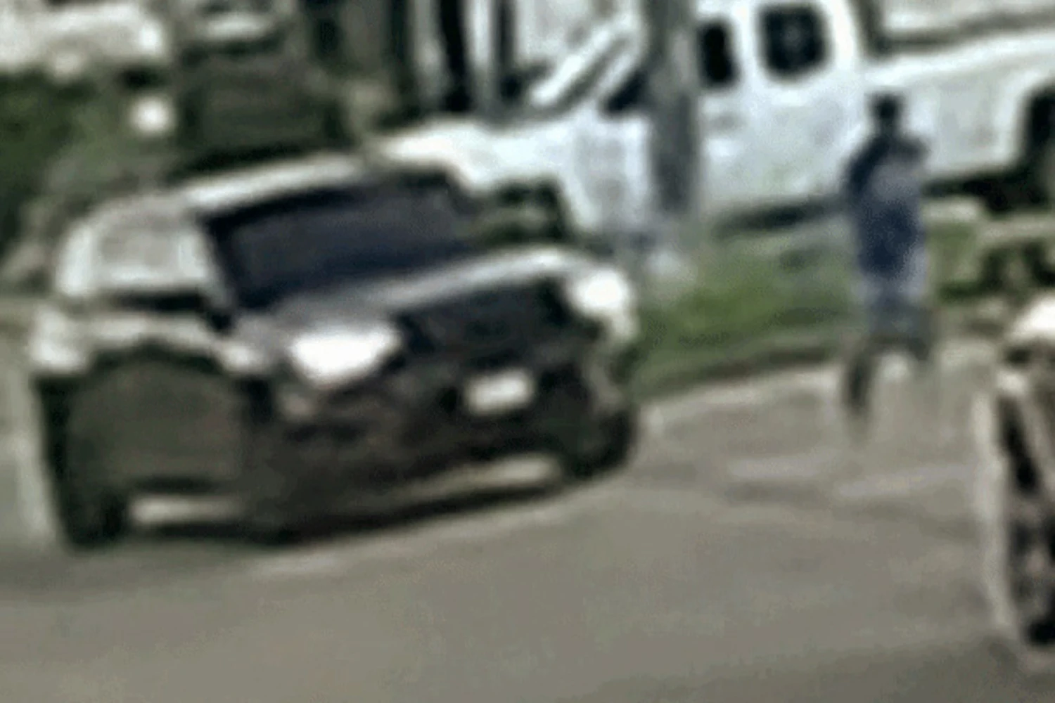 Surveillance video shows the moment a man was struck by an ICE vehicle in Houston.