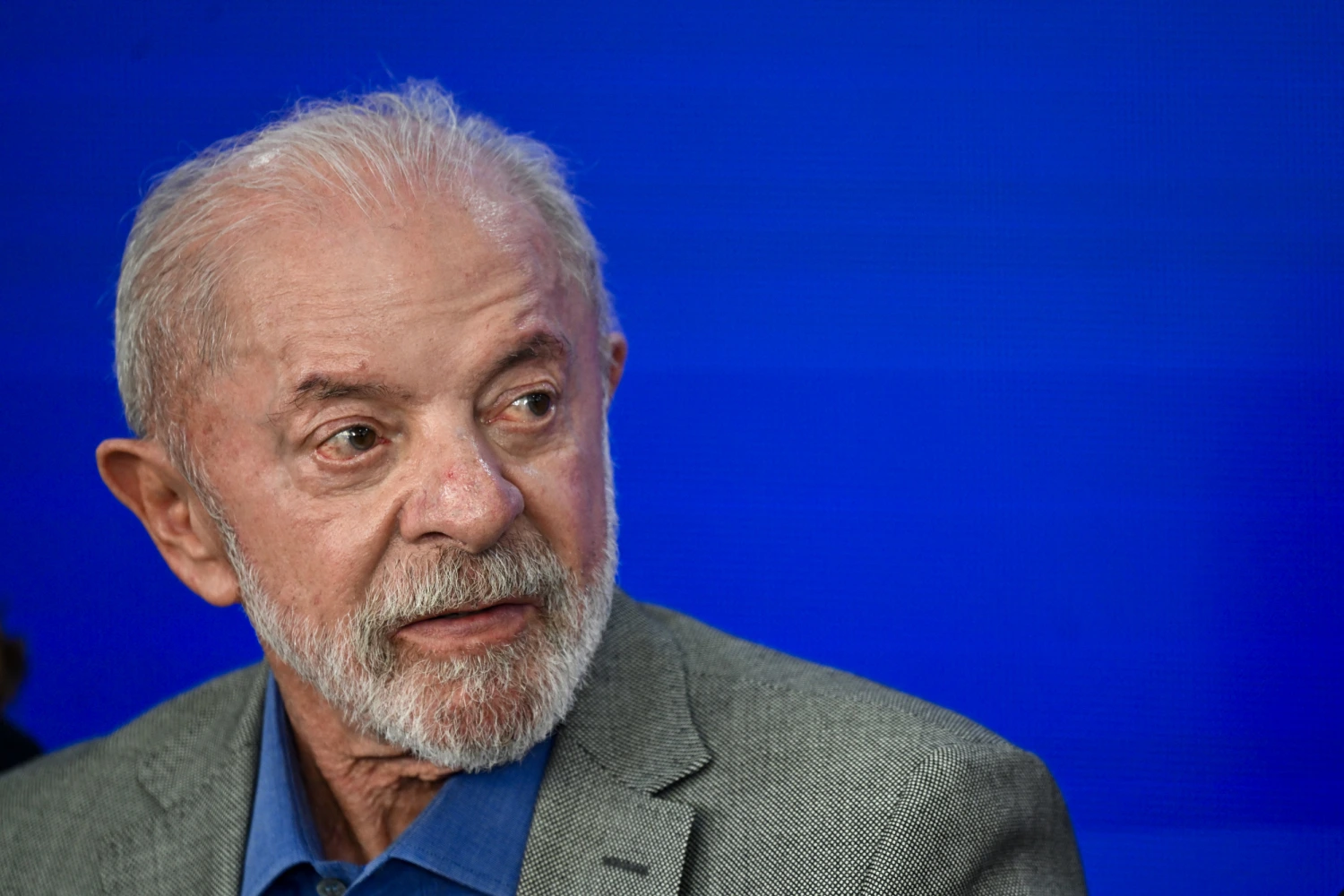 Brazil's President and presidential candidate Luiz Inacio Lula da Silva looks on during the signing ceremony for the decree regulating the Legal Framework for the Electronic Games Industry at the Planalto Palace in Brasilia on Oct., 14, 2026.