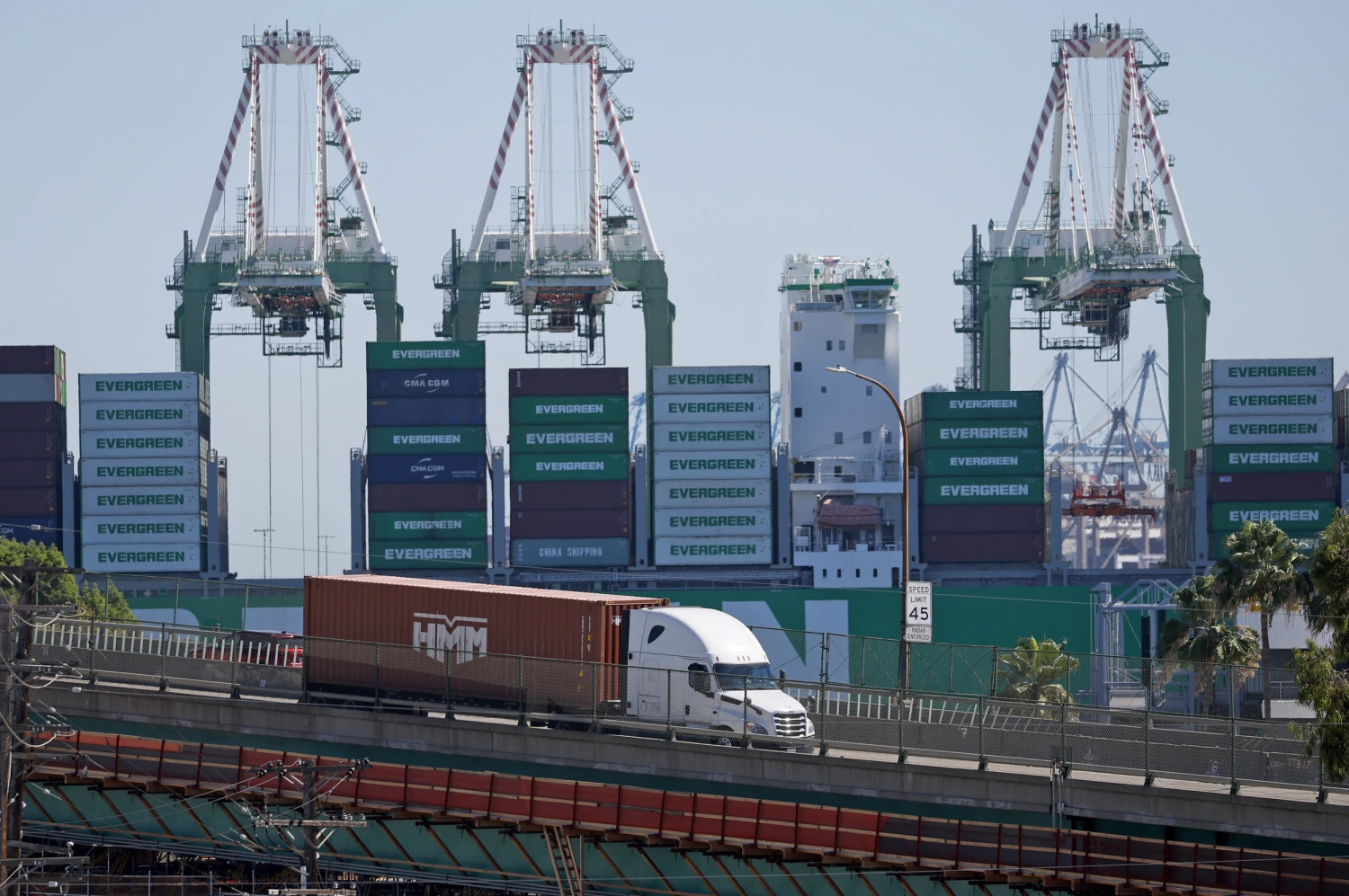 Shipping containers at the Port of Los Angeles.