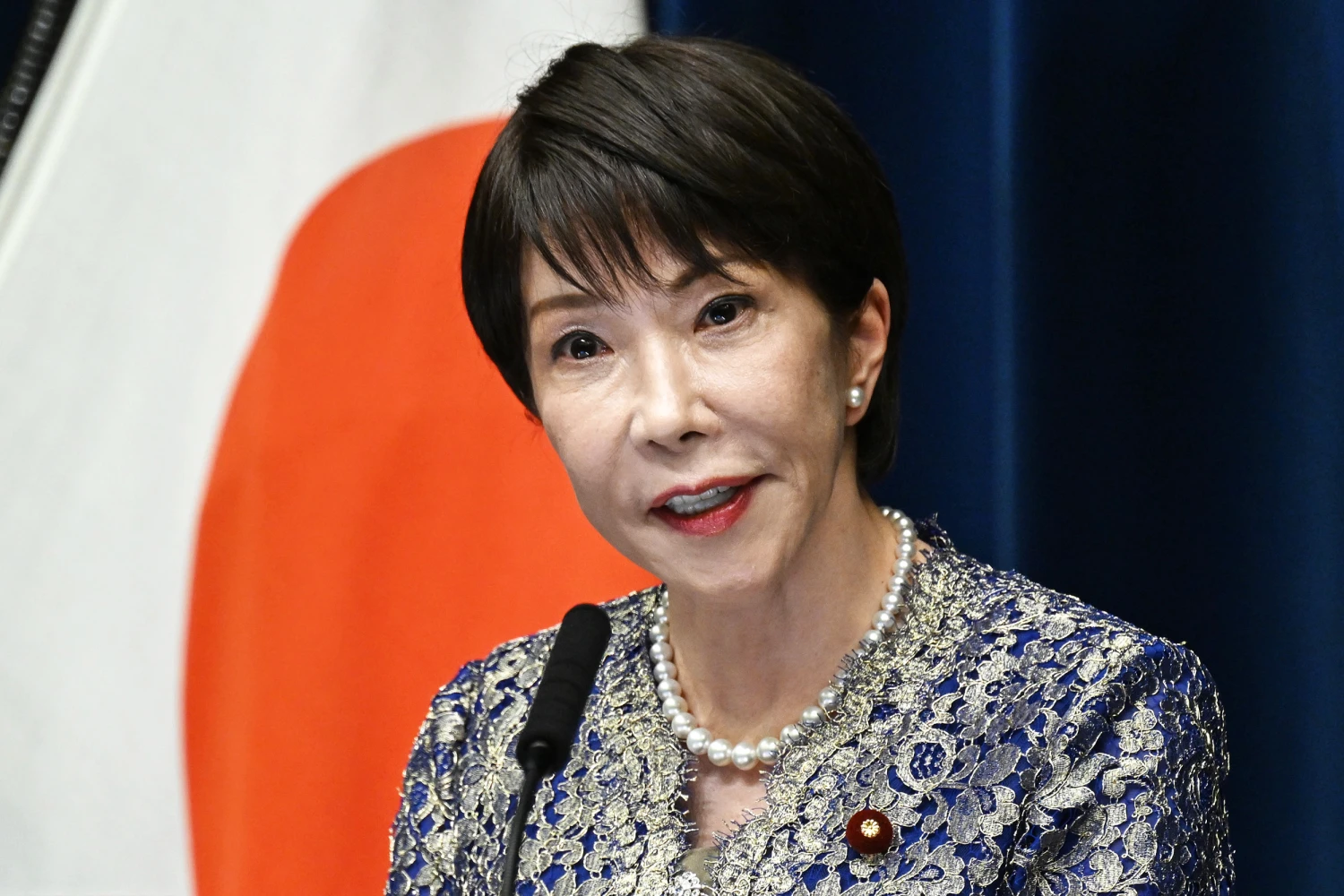 Japan's Prime Minister Sanae Takaichi speaks during a news conference at the prime minister's office in Tokyo, Sept. 17, 2026.