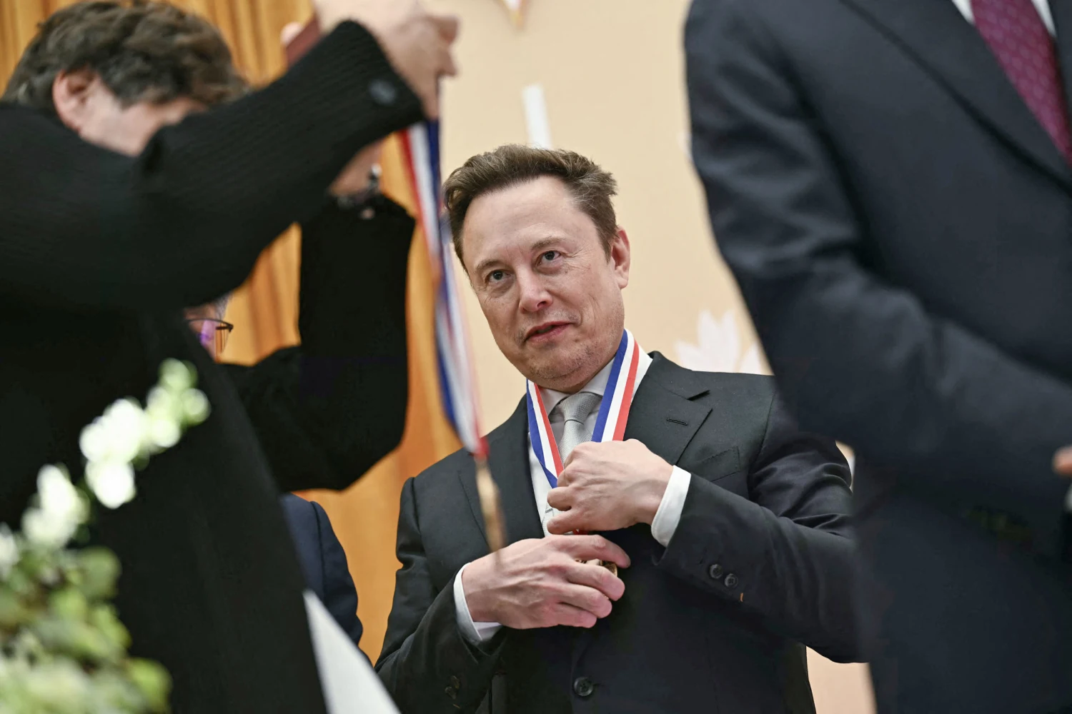 Elon Musk is awarded the National Medal of Science during the "Golden Age of American Innovation Summit"  in Washington on Oct. 8, 2026.