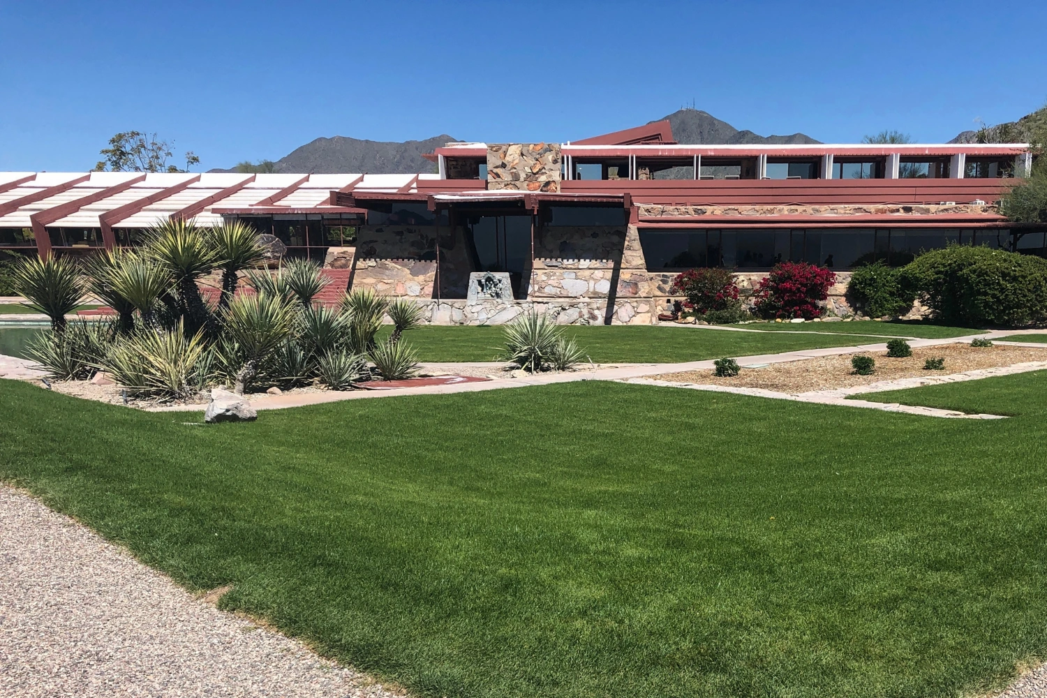 Frank Lloyd Wright's Taliesin West home is shown on March 25, 2019 in Scottsdale, Ariz.