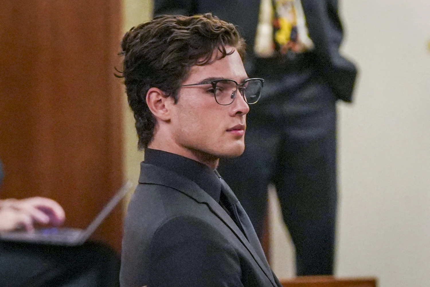Braden Peters appears for his arraignment on rape charges in Orleans District Court on Oct. 22, 2026, in Orleans, Mass.