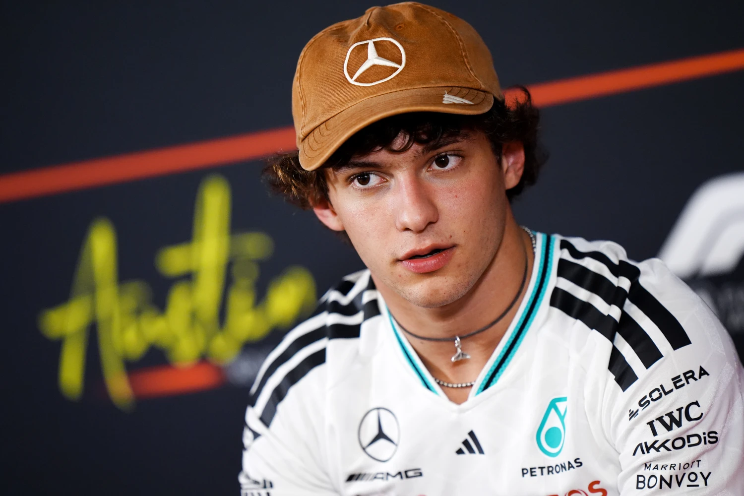 Mercedes driver Andrea Kimi Antonelli at the Circuit of The Americas in Austin, Texas ahead of the United States Grand Prix, on Oct. 22, 2026.