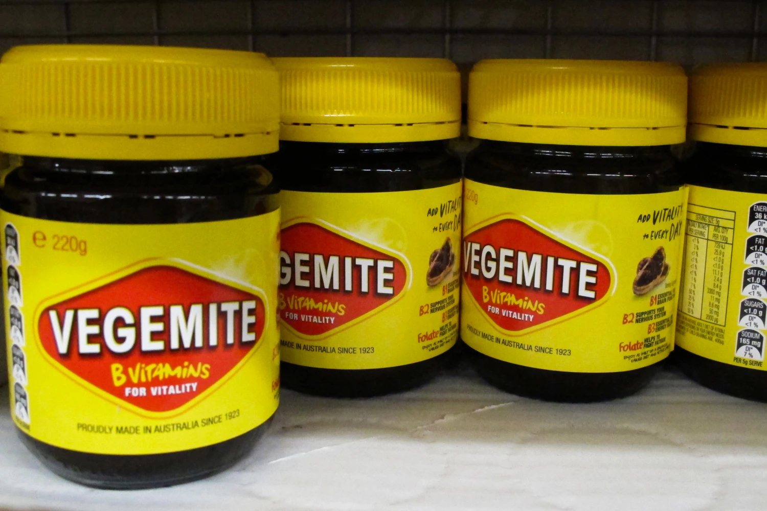 Vegemite are sold at a supermarket in Canberra, Australia, Thursday, Jan. 19, 2017.