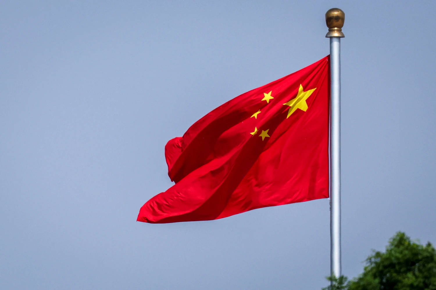 China's national flag on May 12, 2026, in Beijing.