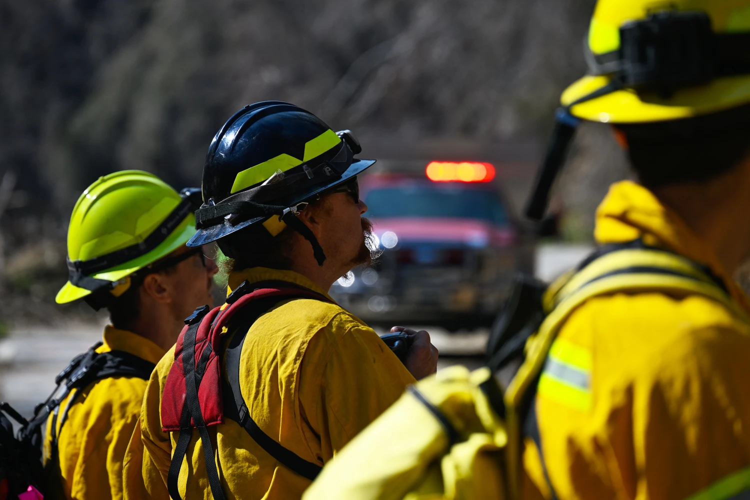 One of hundreds of wildfires raging across the Carolinas is burning in Tryon, North Carolina, just six months after the community suffered severe flooding from the devastating Hurricane Helene, on March 3, 2025. Fire crews continue their efforts in the area.