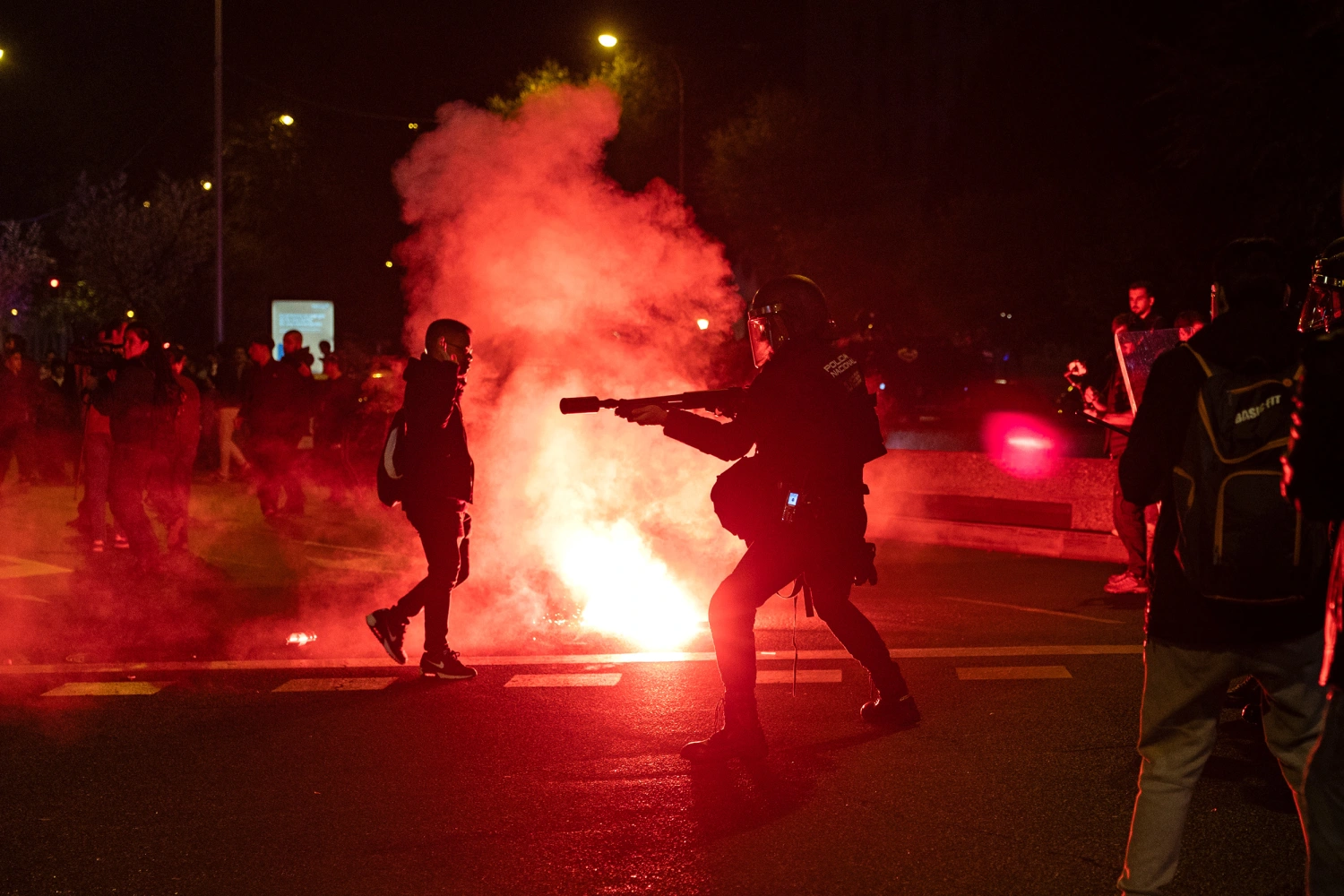 A protest outside Spain's transport ministry where demonstrators demanded accountability following the accident.