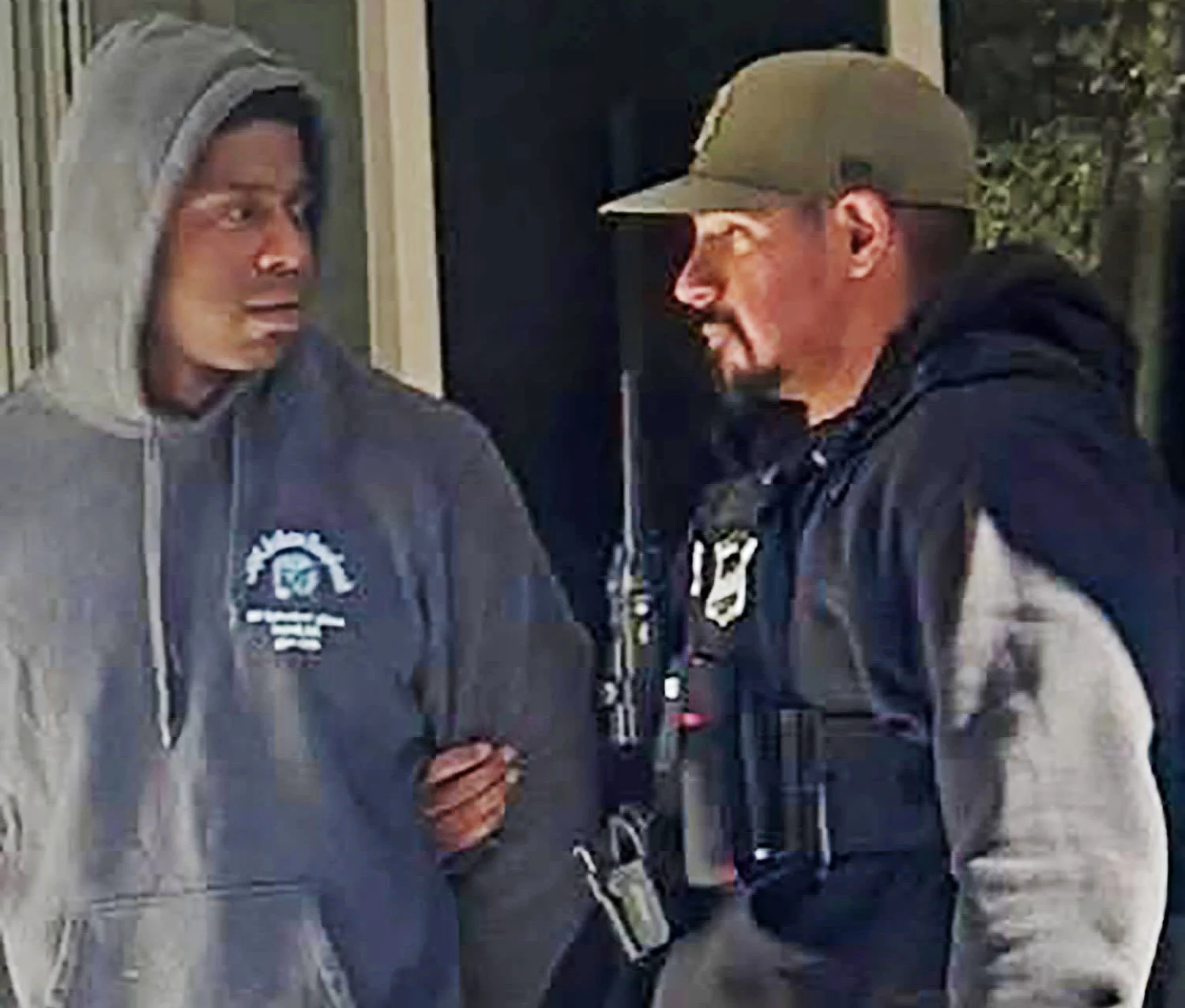 Daquhan Cromer is apprehended by officers.