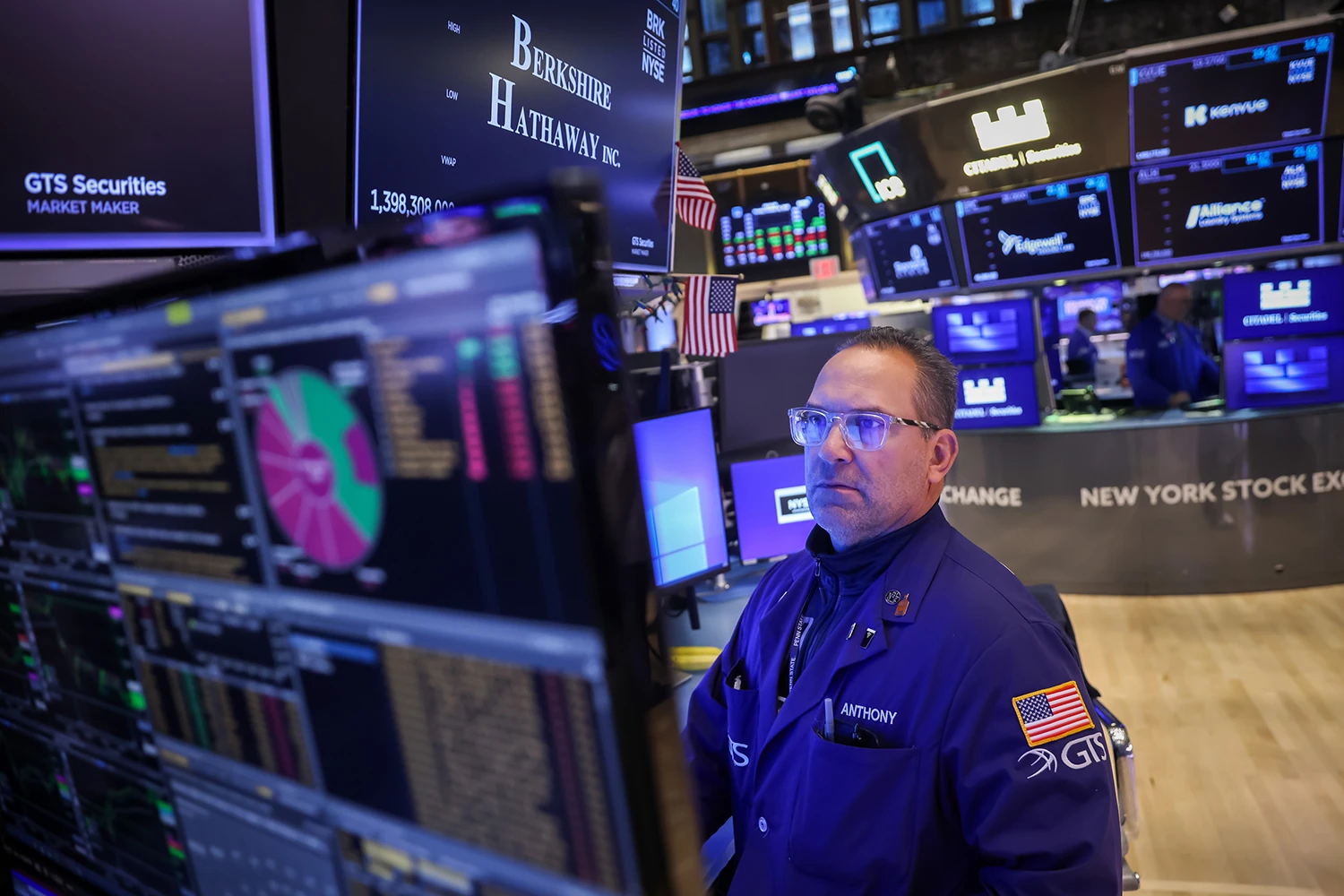 A trader on the floor of the New York Stock Exchange on Oct. 26, 2026.