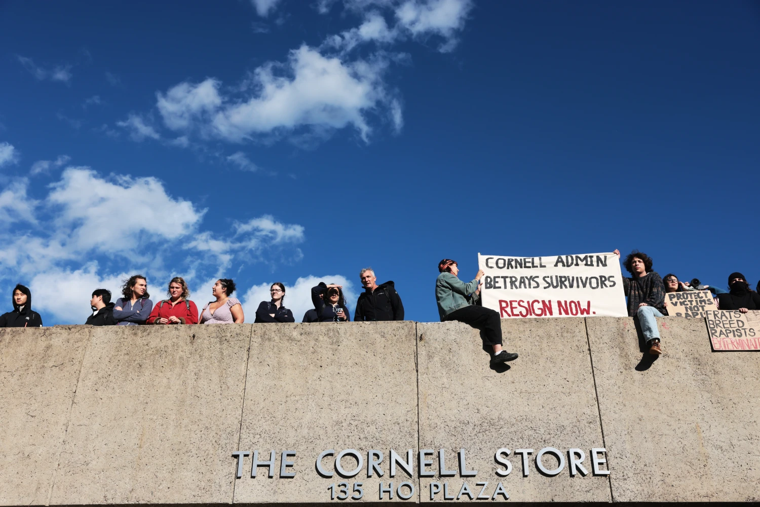 Ithaca, New York, Oct. 5: Hundreds of Cornell students participate in a rally against the university’s actions after a student was allegedly sexually assaulted at a campus fraternity in 2024.