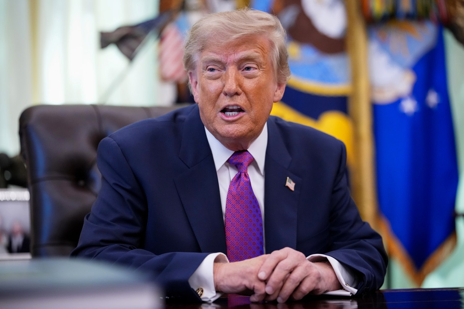 President Donald Trump in the Oval Office of the White House on Aug. 27, 2026.