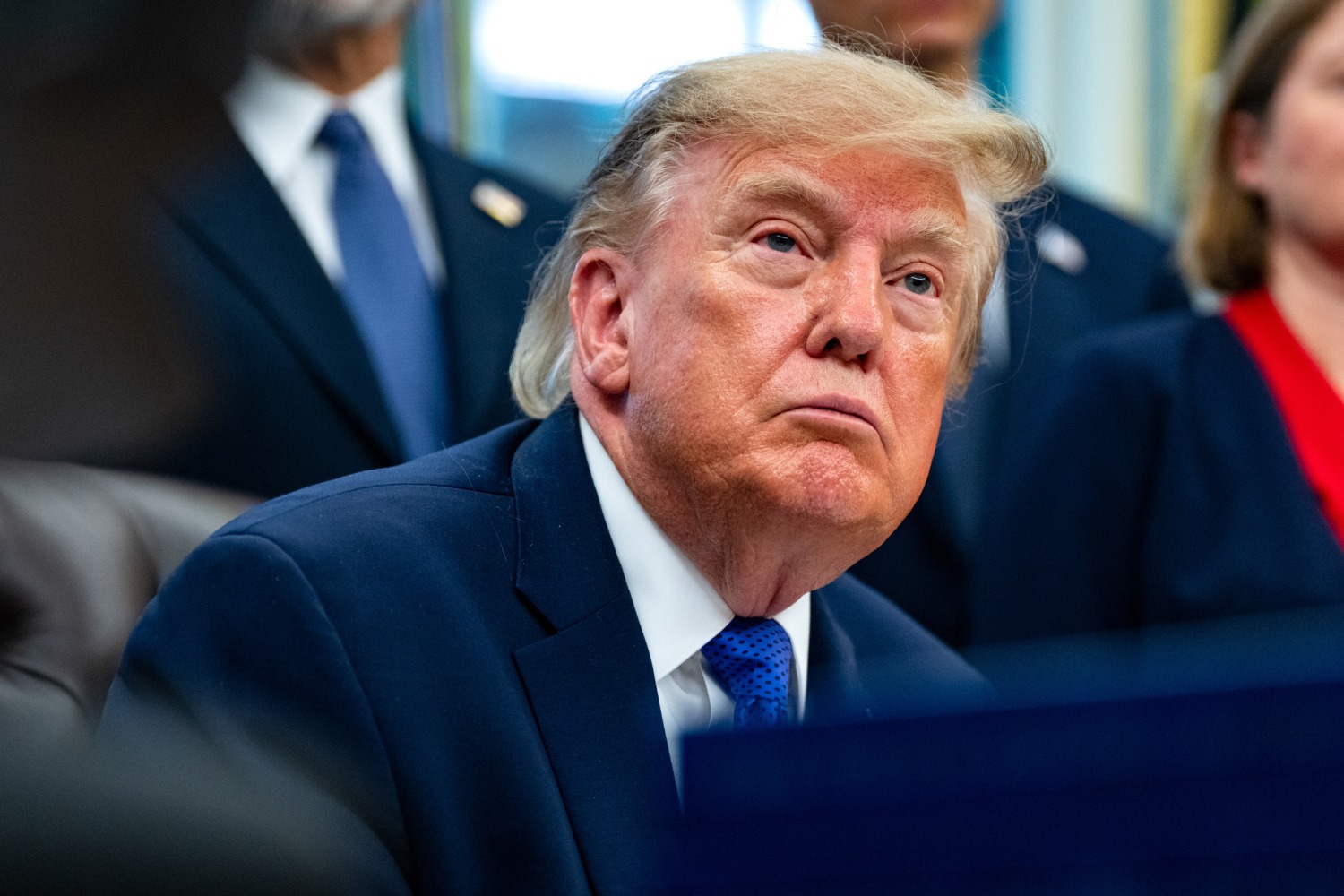 U.S. President Donald Trump during an announcement in the Oval Office of the White House in Washington, DC, US, on Monday, Sept. 28, 2026.