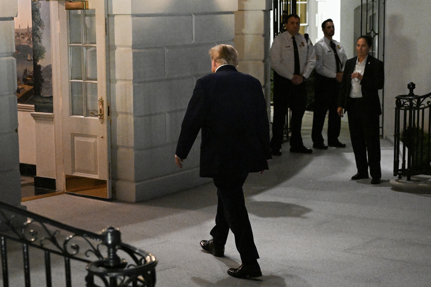 President Donald Trump walks to the White House after disembarking from Marine One on the South Lawn in Washington on October 3, 2026.