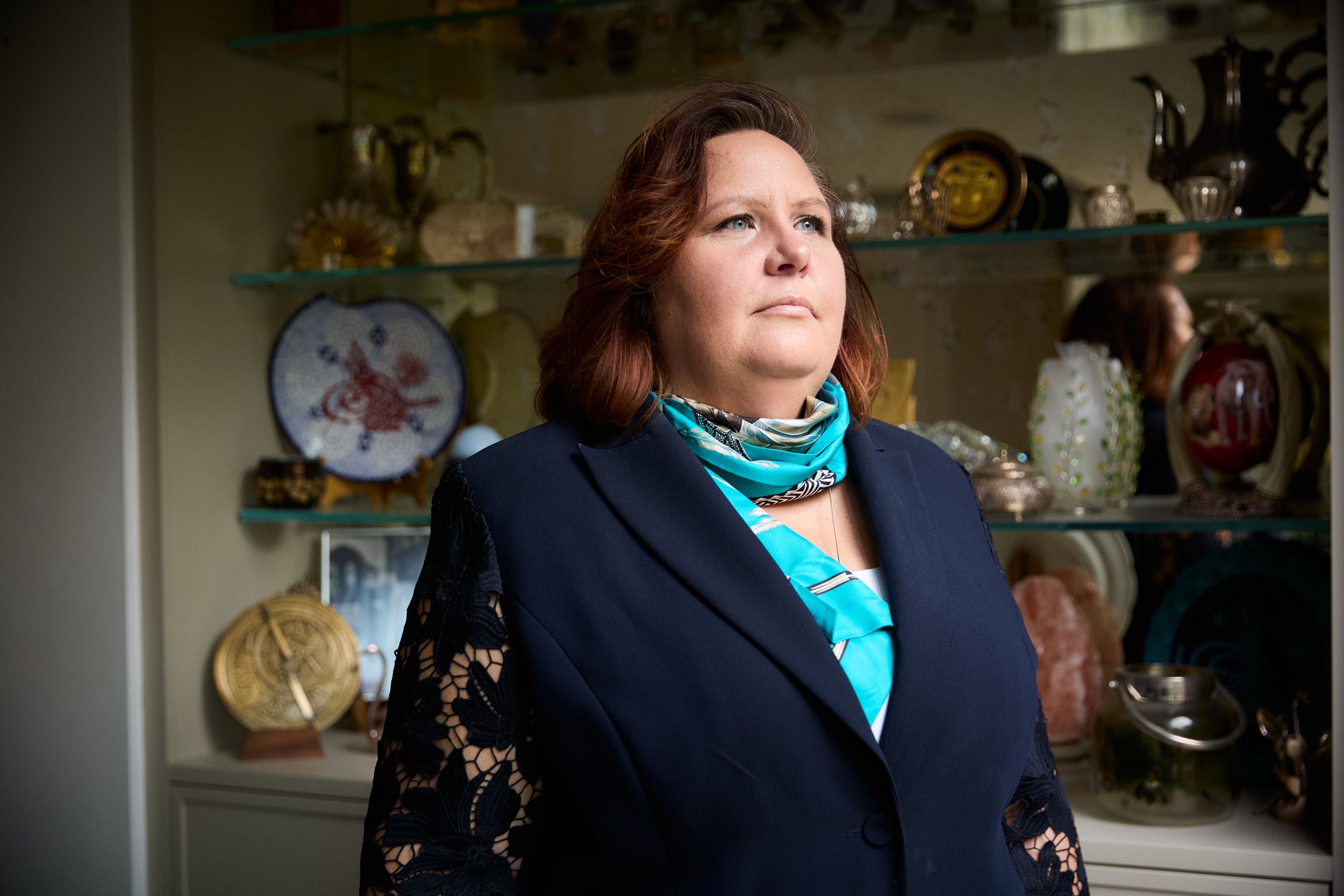 Christine Dawood stands for a portrait at home in England, 28 September 2026.