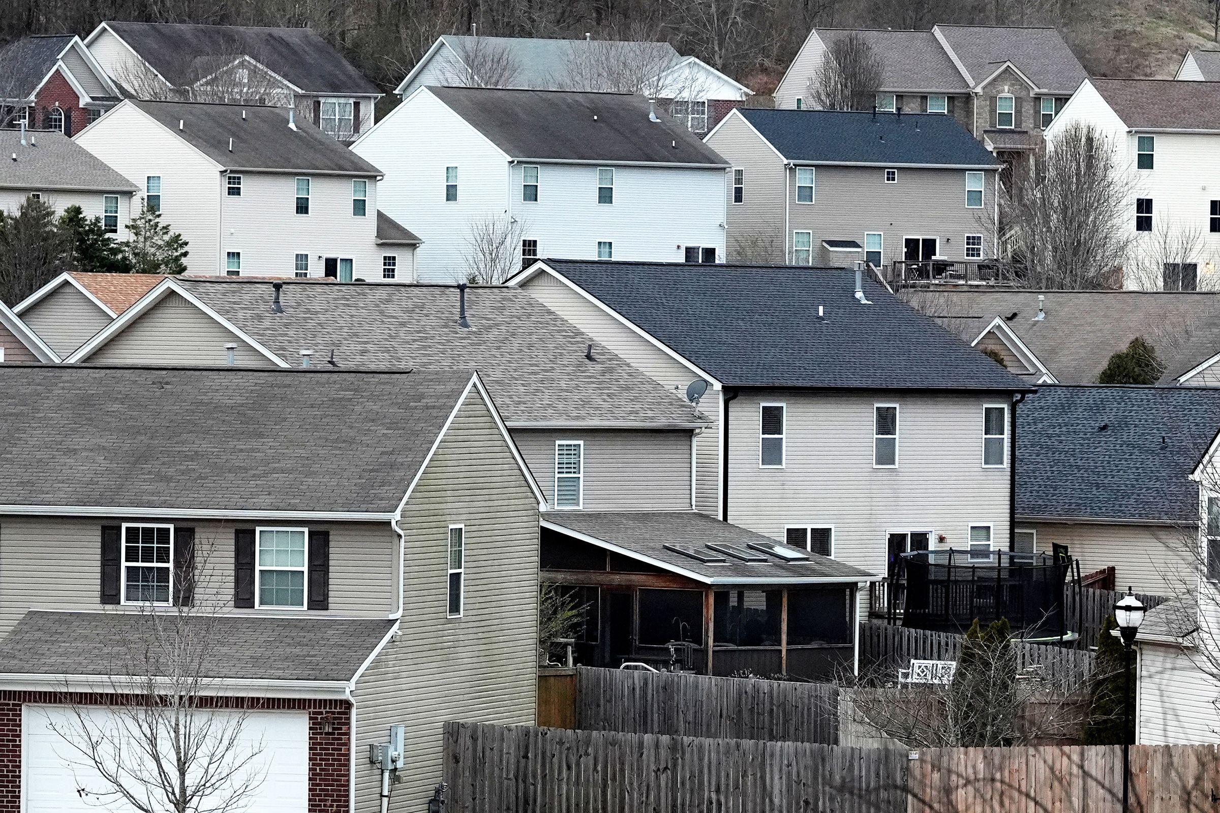 Aingle family homes in Nashville, Tennessee, on February 10.