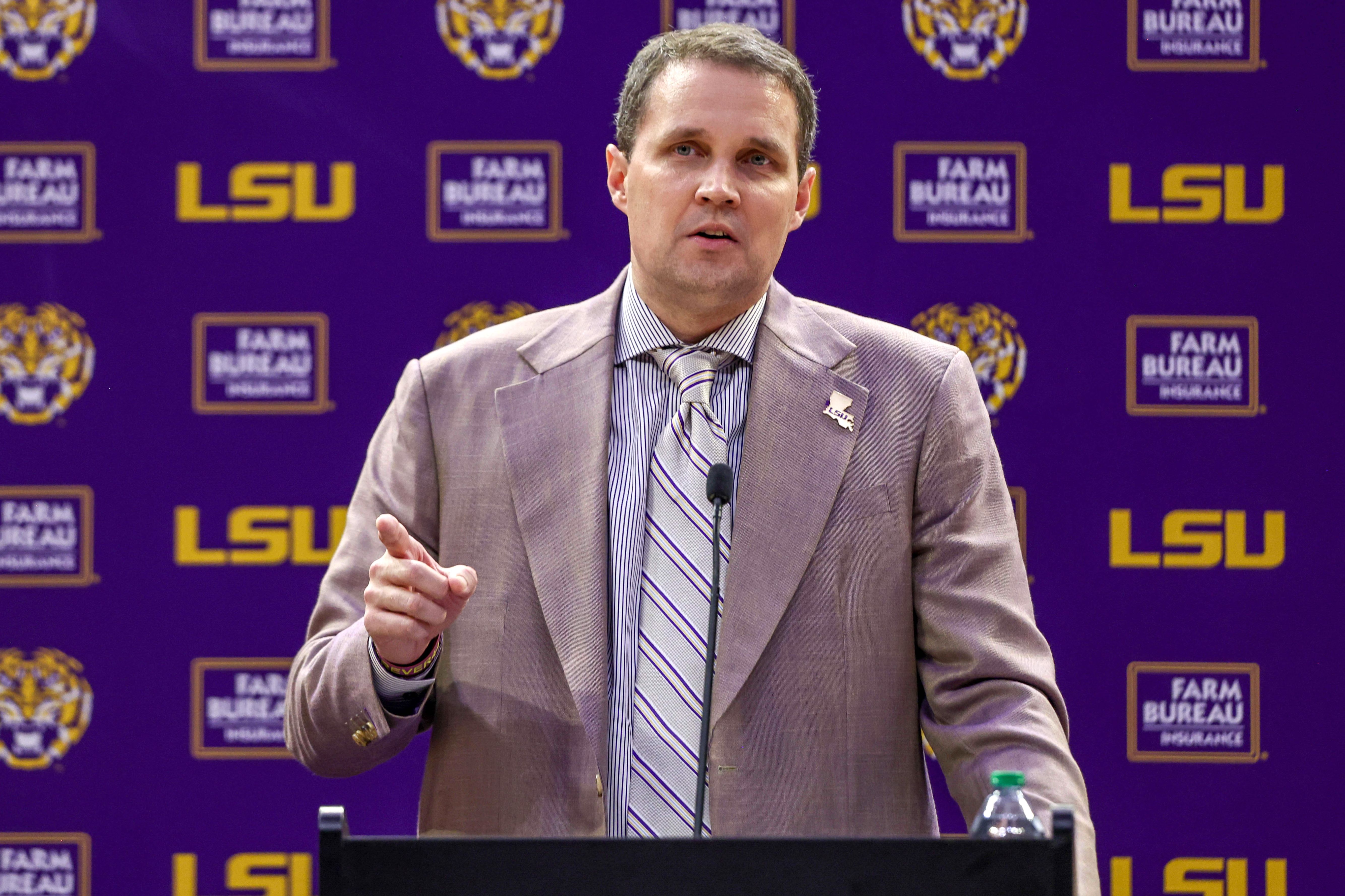 LSU basketball coach Will Wade speaks at his introductory press conference in March.