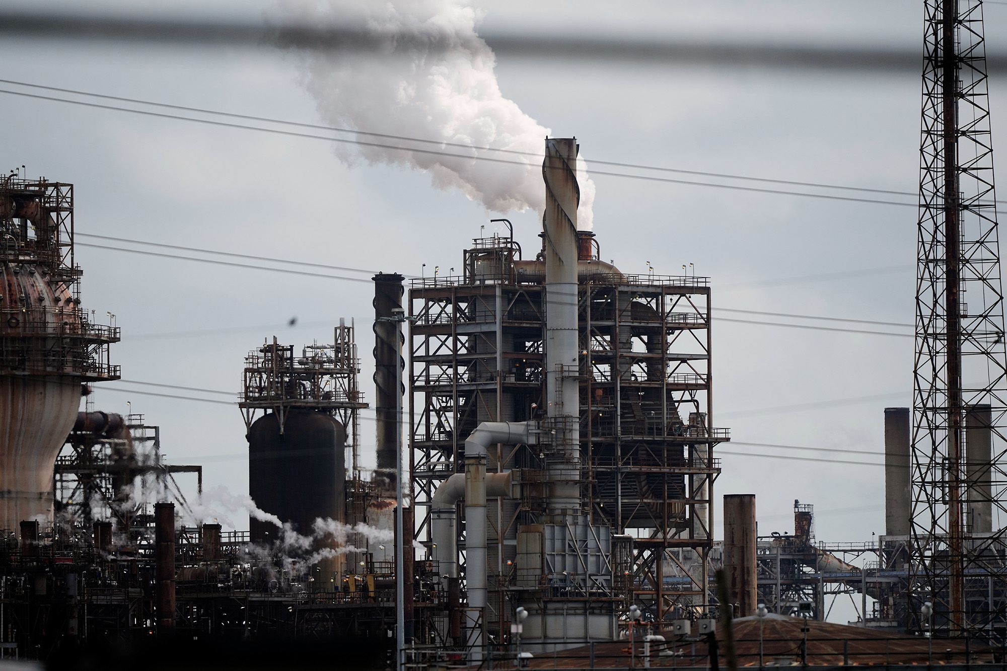The Shell Norco petroleum refinery and the Valero St. Charles oil refinery are seen in Norco, Louisiana, on April 2, 2026.