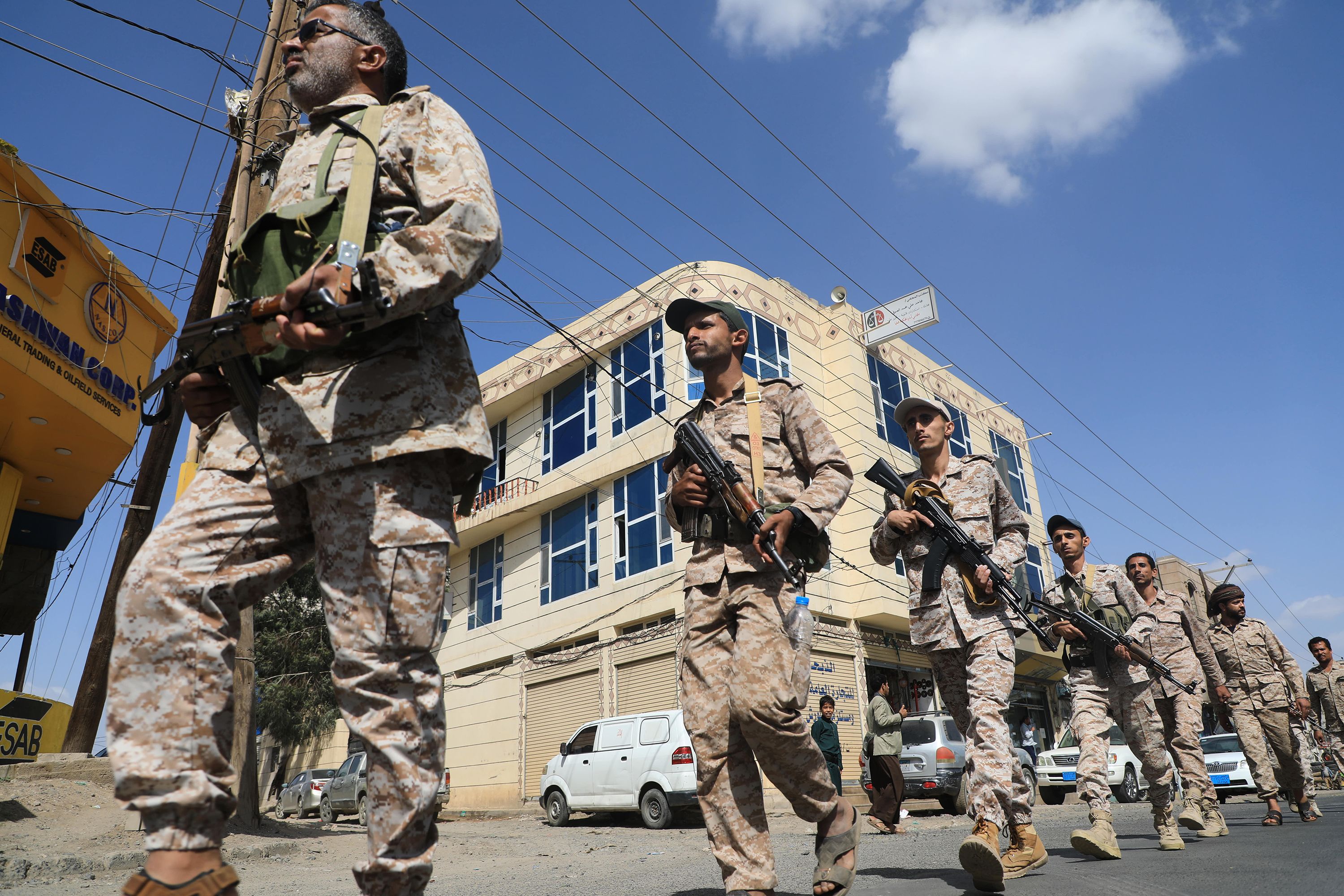 Yemen's Houthi rebels march during a mobilization campaign in Sanaa, Yemen, Thursday, Sept. 10, 2026.